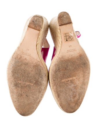 Oscar de la Renta Canvas Printed Espadrilles