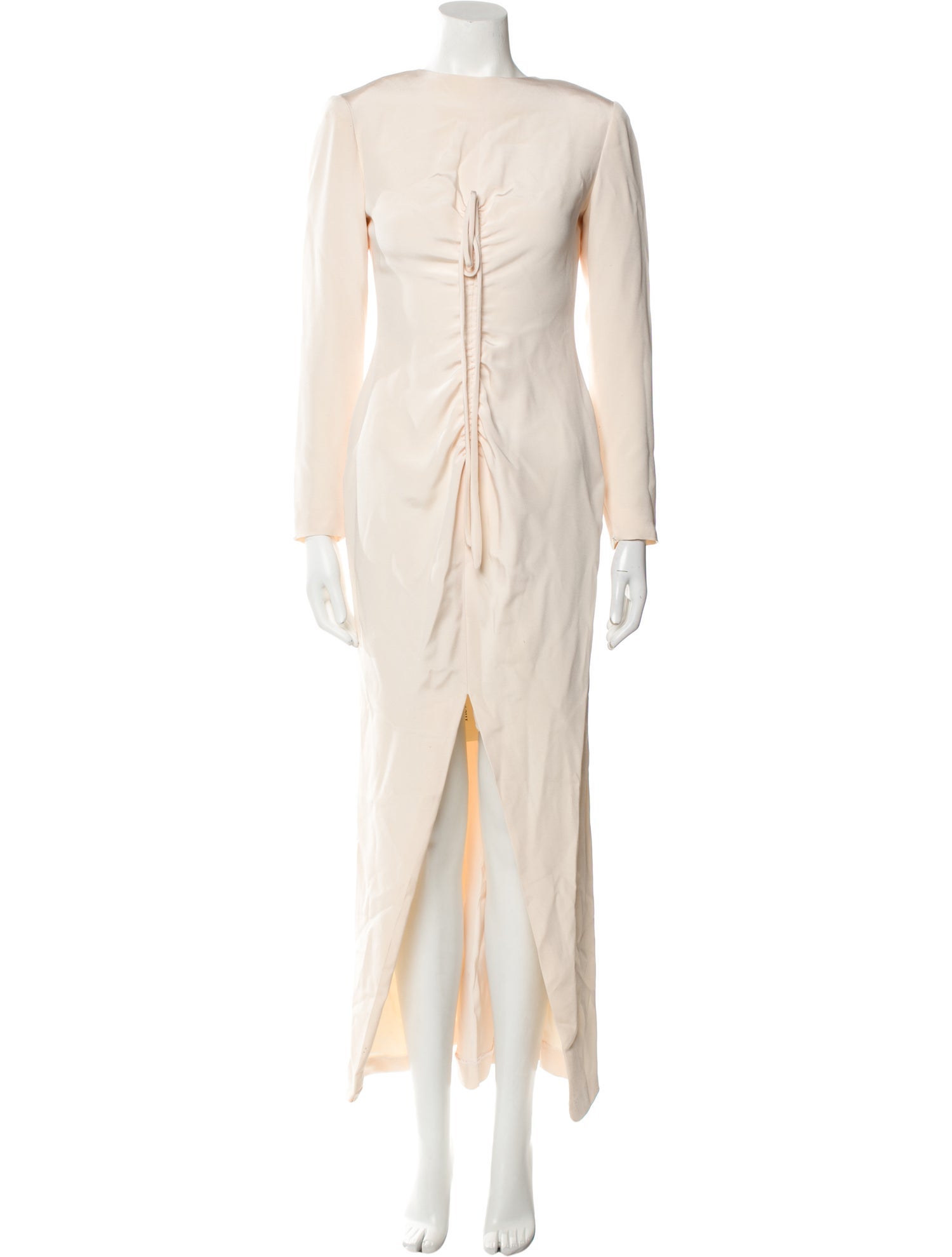 Oscar de la Renta Bateau Neckline Long Dress