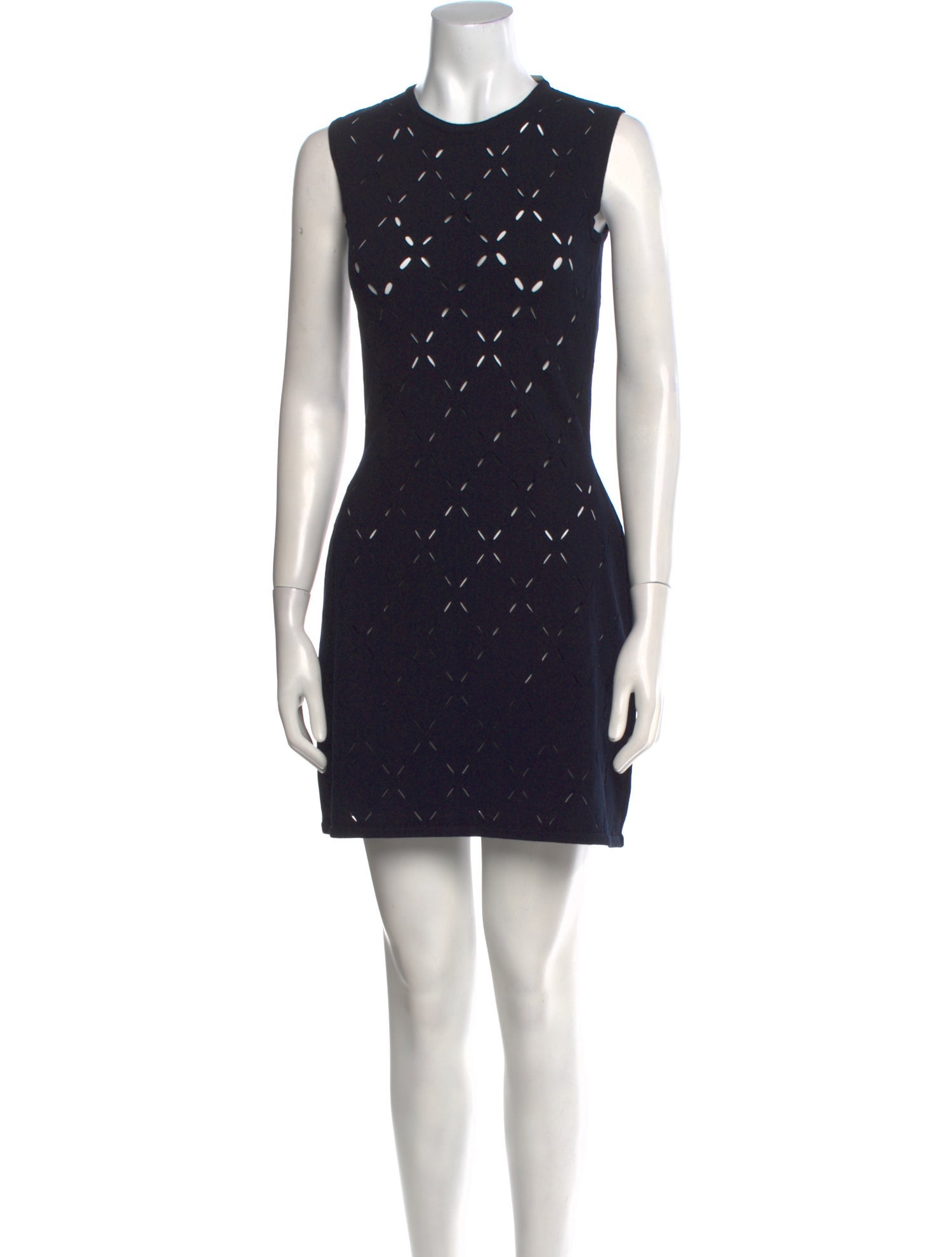 Oscar de la Renta Crew Neck Mini Dress