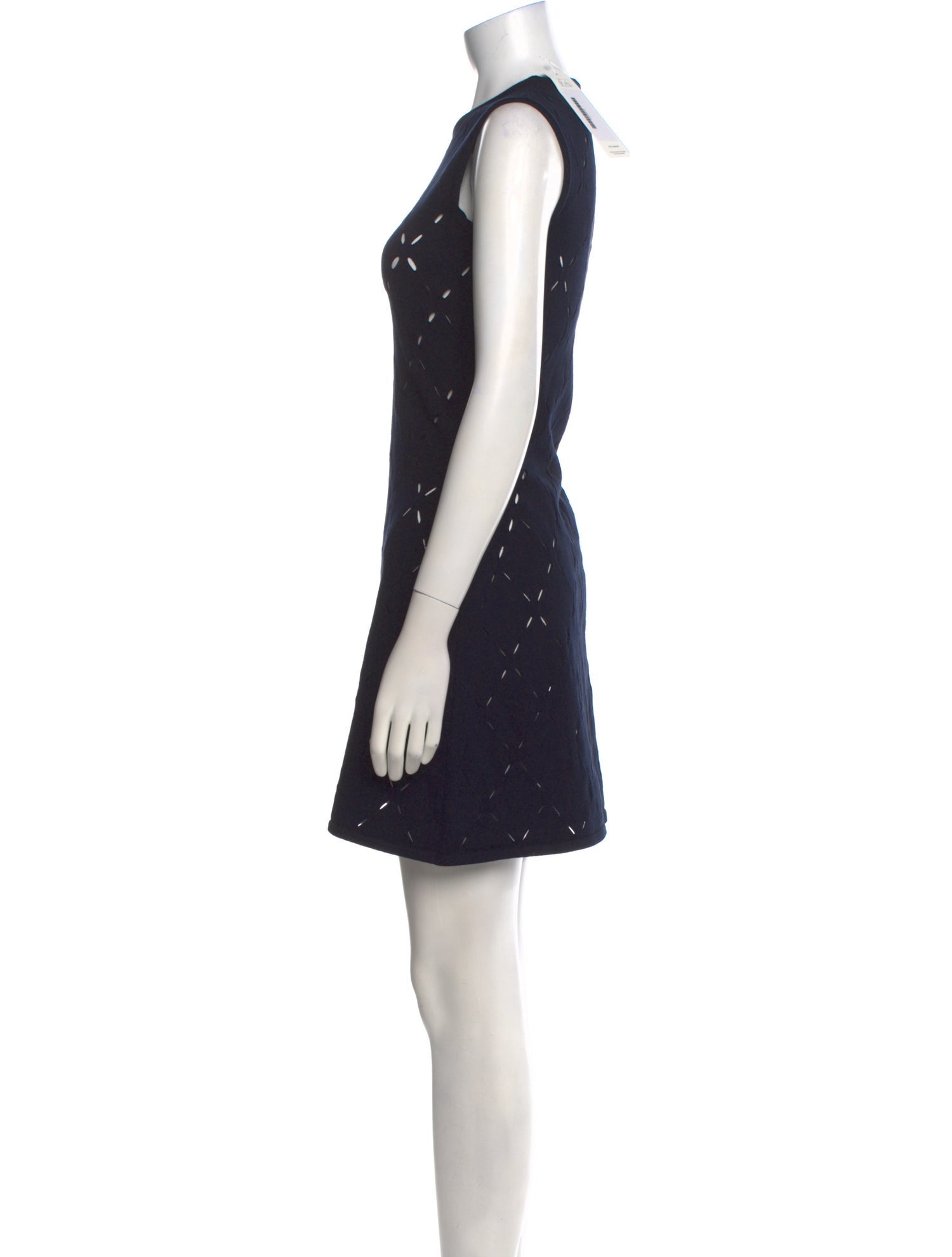 Oscar de la Renta Crew Neck Mini Dress