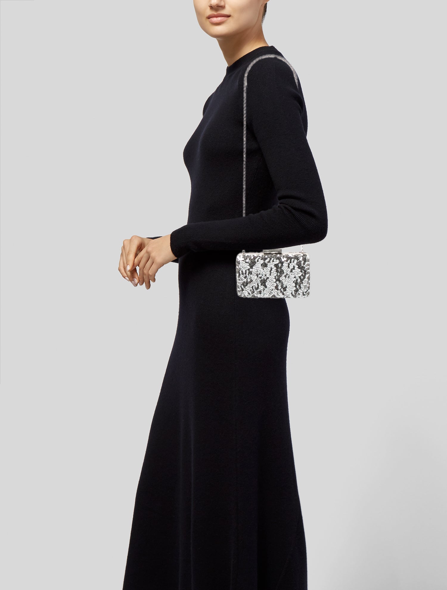 Oscar de la Renta Sequins Shoulder Bag