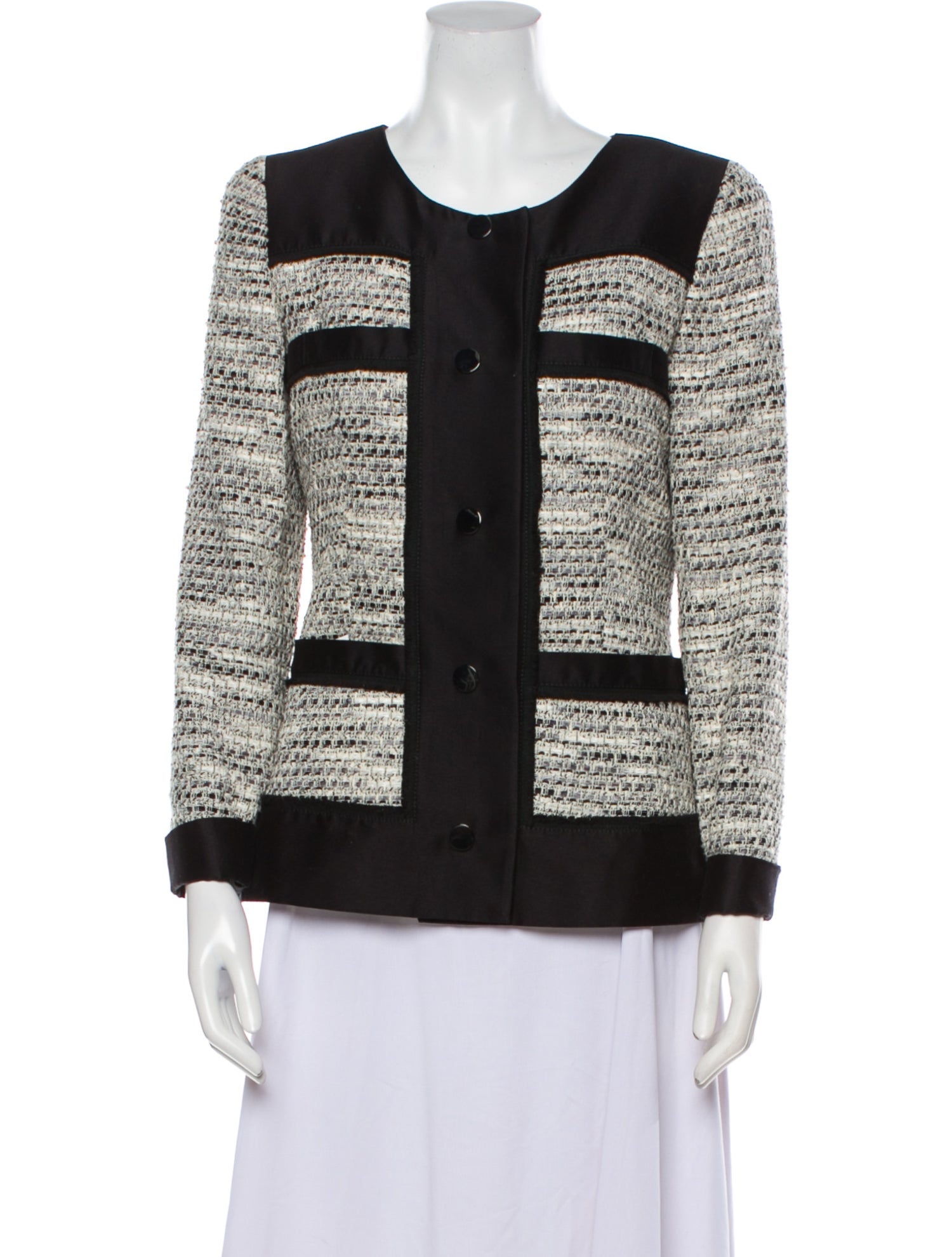 Oscar de la Renta Tweed Pattern Evening Jacket
