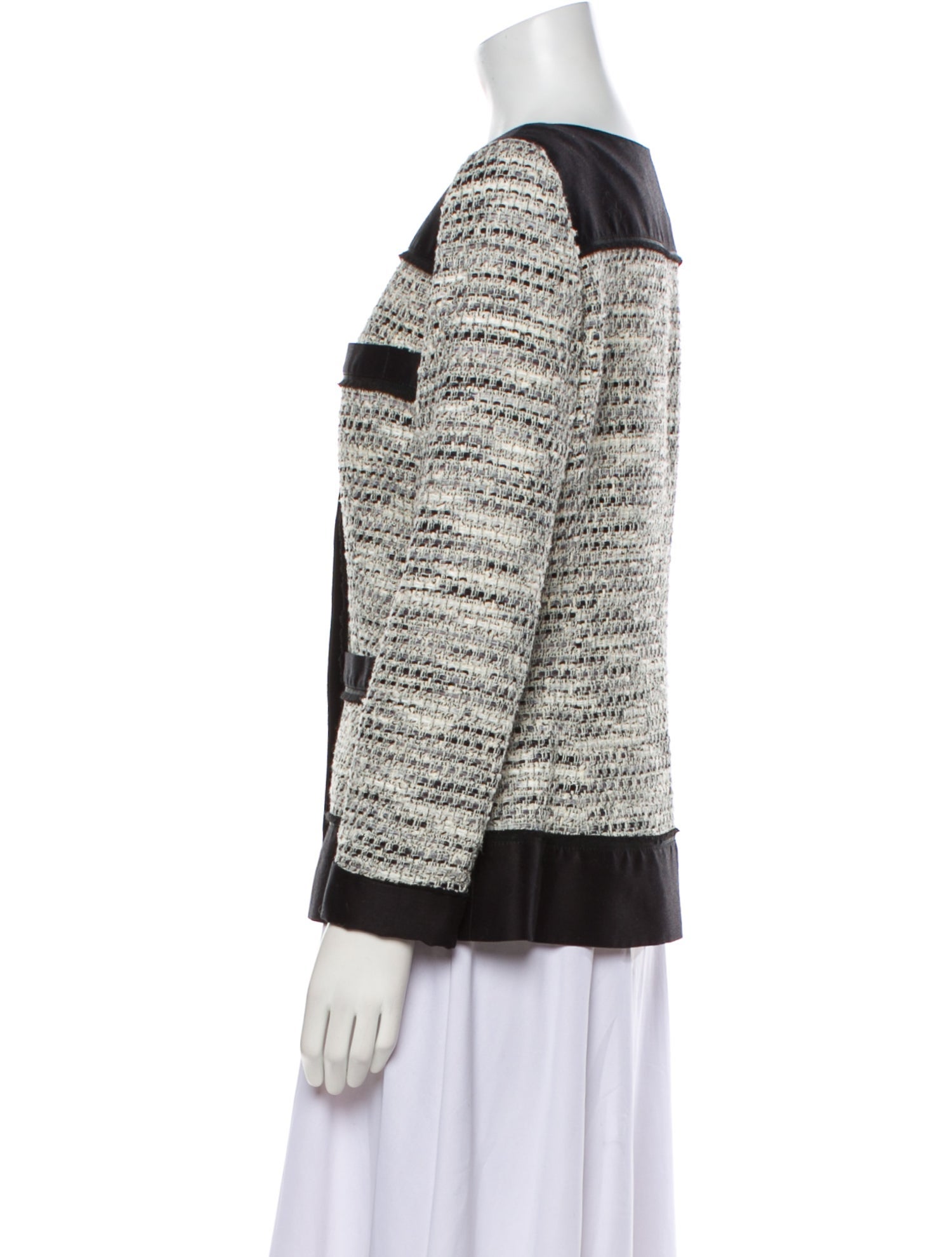 Oscar de la Renta Tweed Pattern Evening Jacket