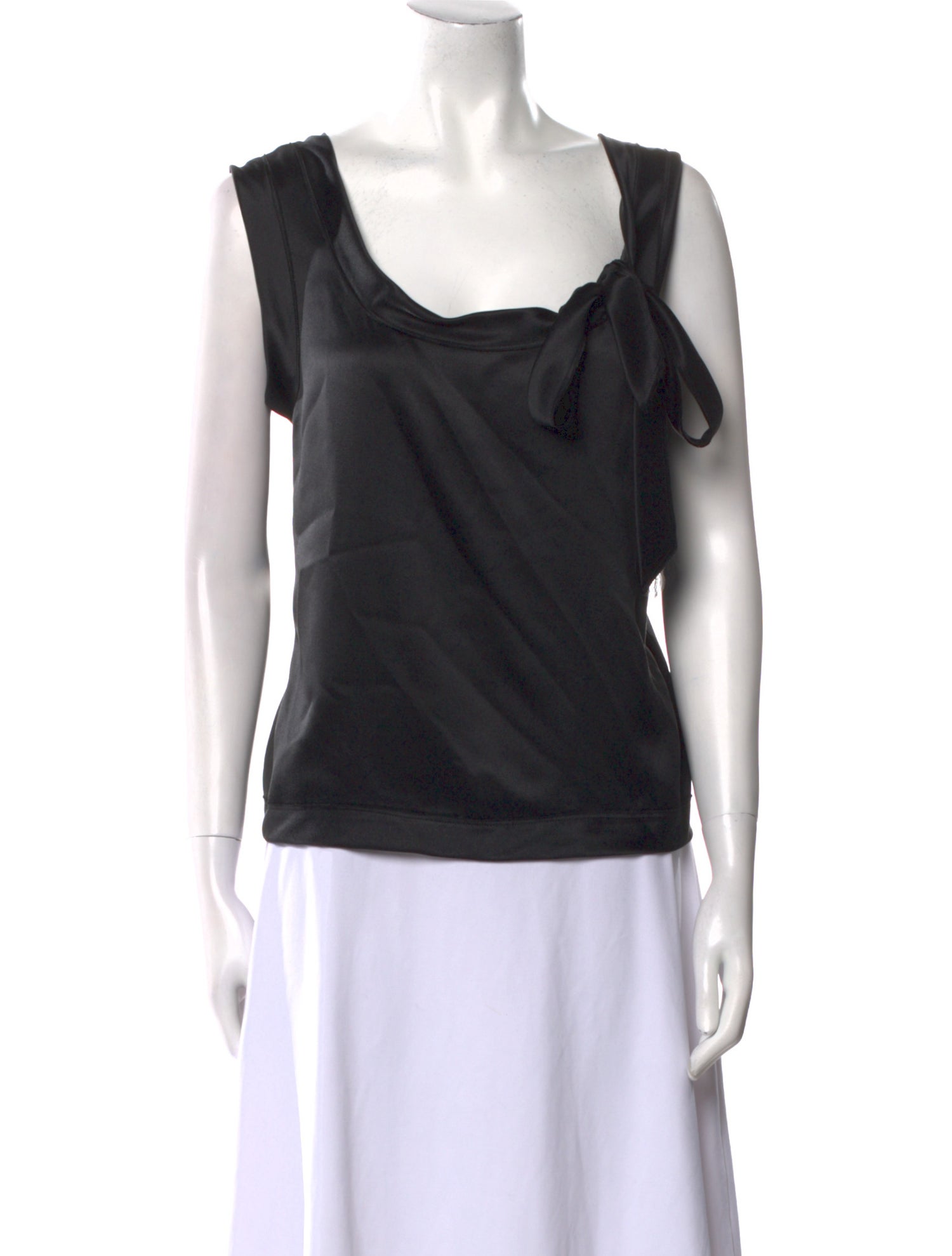 Oscar de la Renta Silk Cowl Neck Top