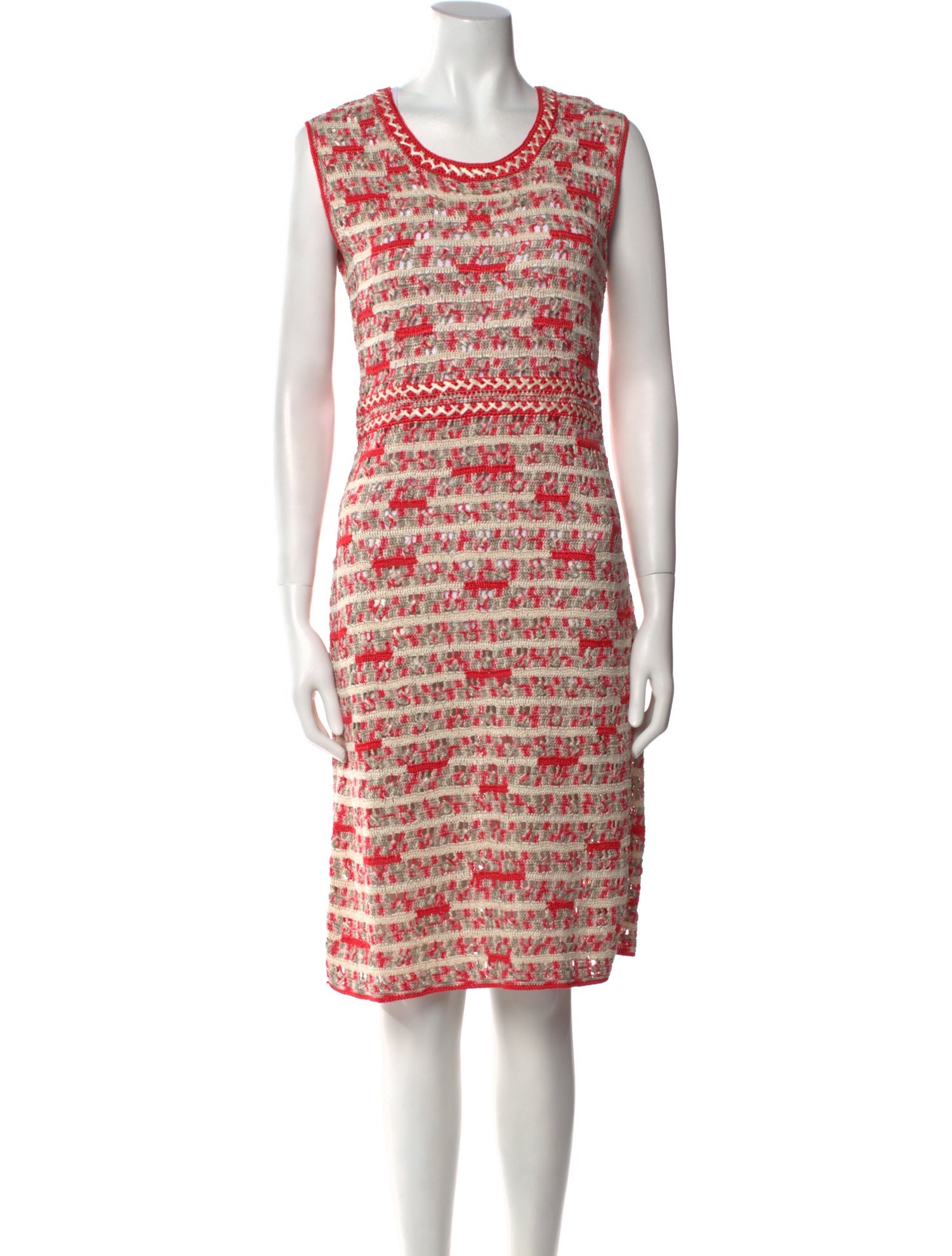 Oscar de la Renta Silk Knee-Length Dress