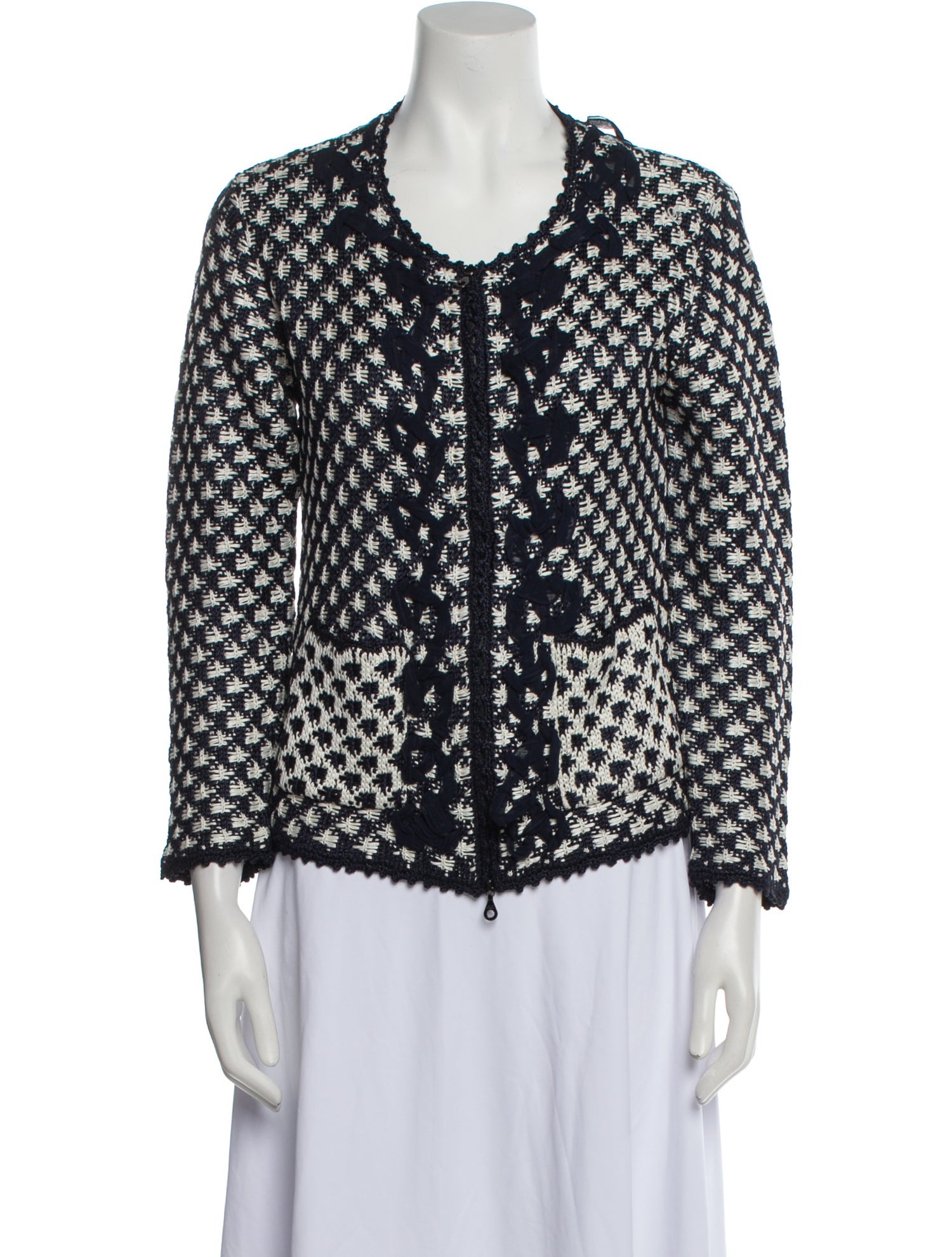 Oscar de la Renta Silk Printed Evening Jacket