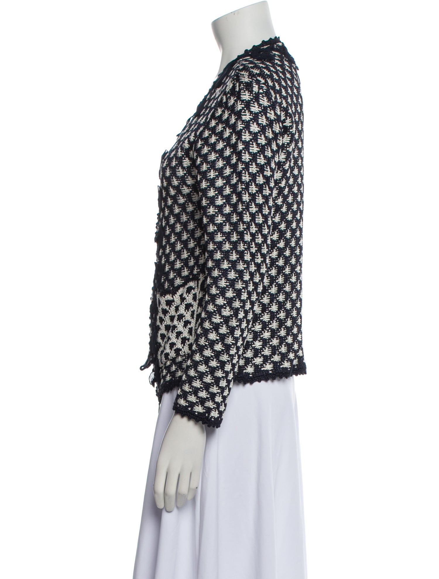 Oscar de la Renta Silk Printed Evening Jacket