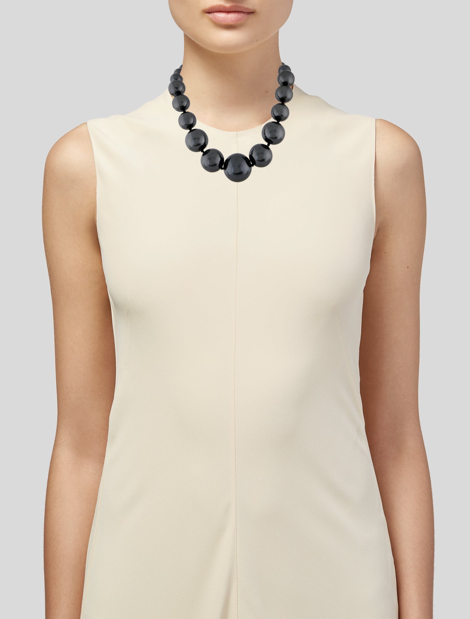 Oscar de la Renta Large Beaded Choker Necklace
