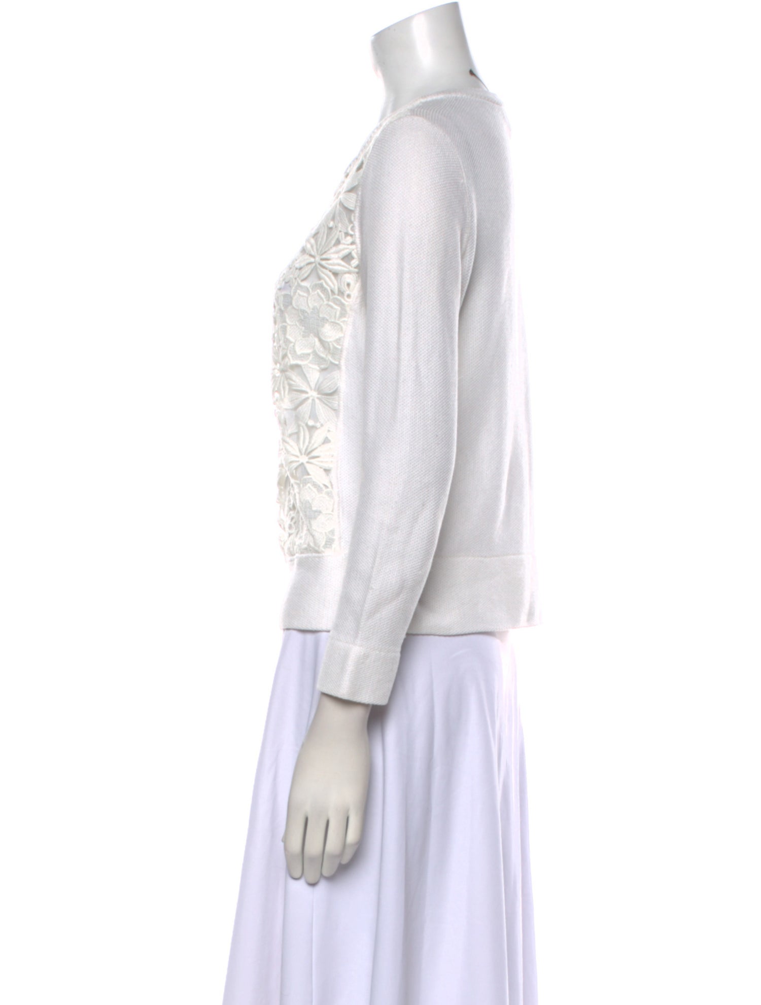 Oscar de la Renta 2015 Lace Pattern Sweater