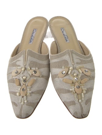 Oscar de la Renta Printed Mules