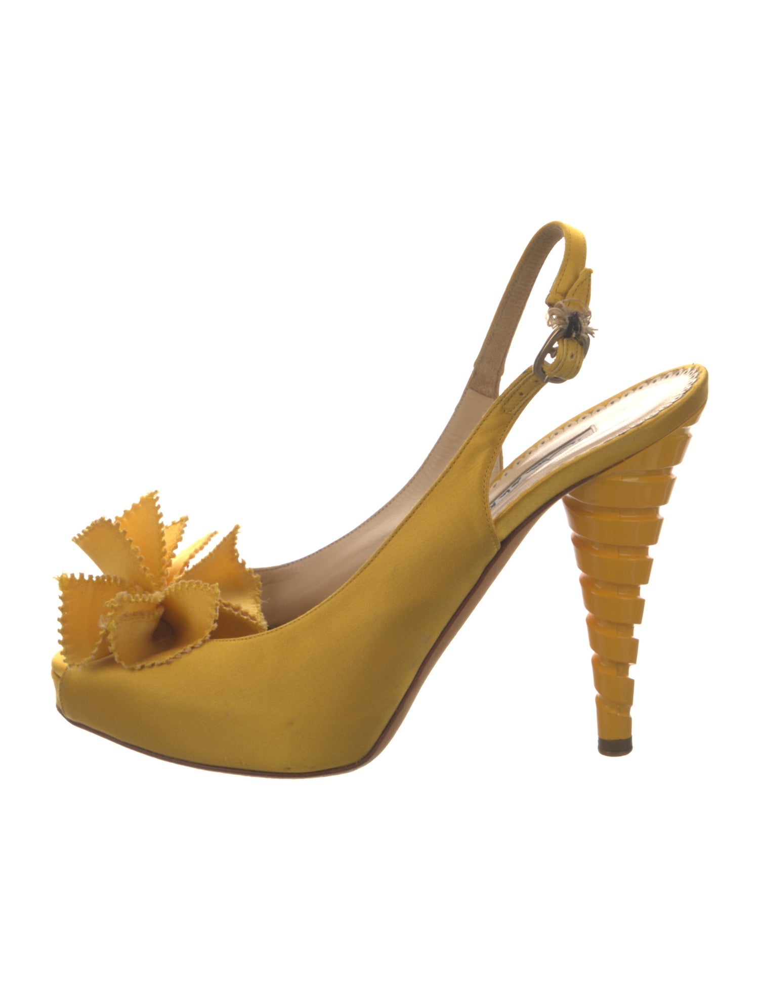 Oscar de la Renta Satin Slingback Pumps