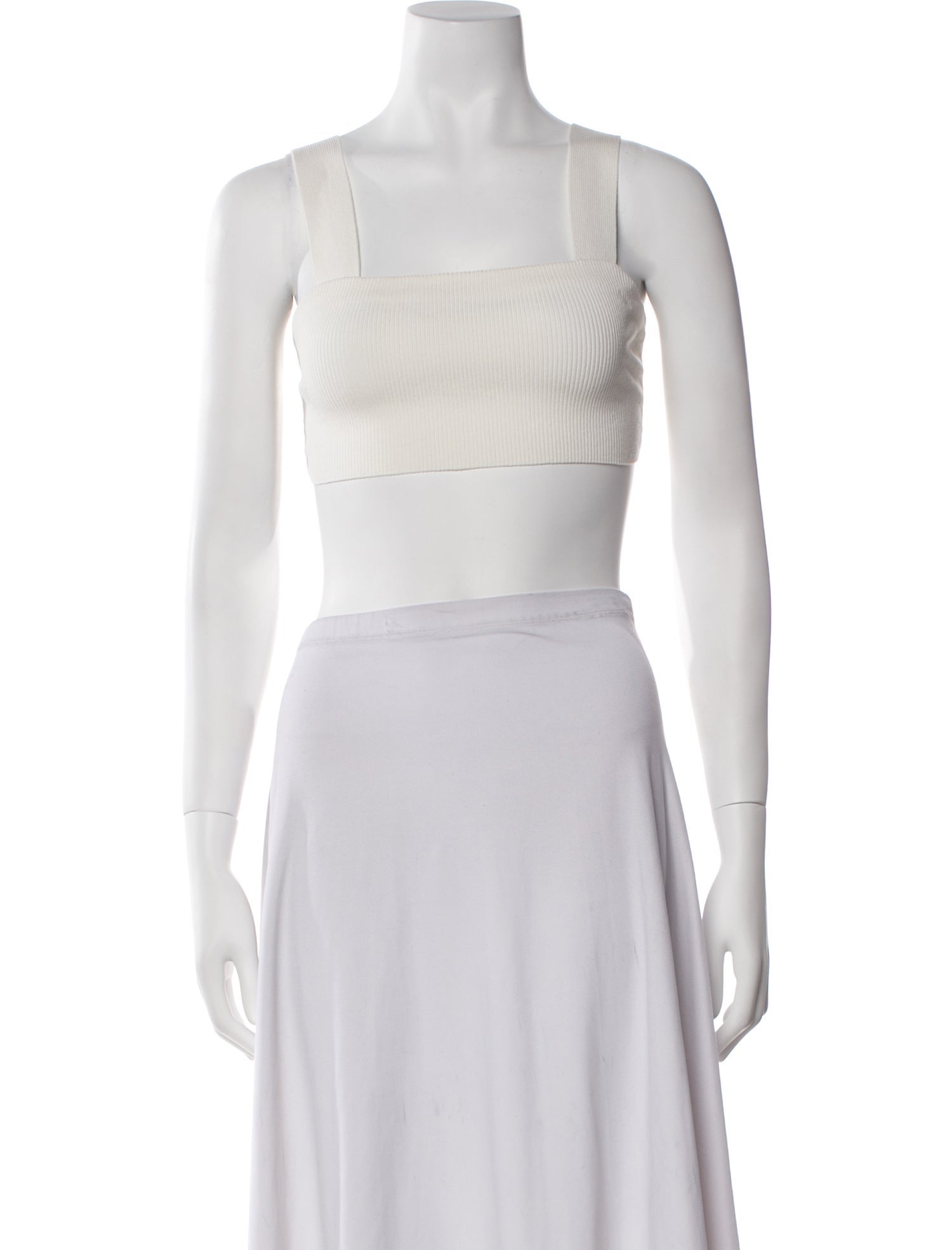 Oscar de la Renta Silk Square Neckline Crop Top w/ Tags