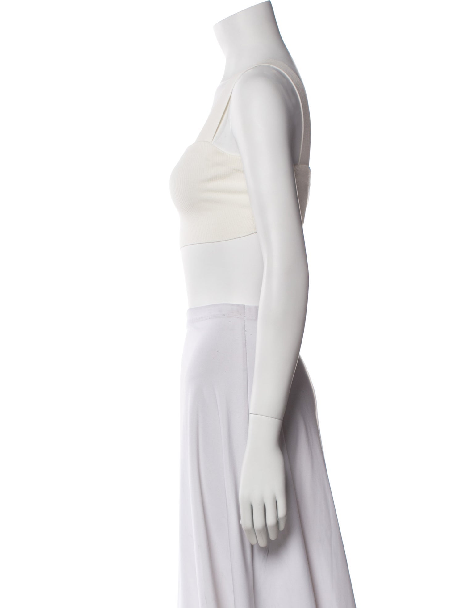 Oscar de la Renta Silk Square Neckline Crop Top w/ Tags