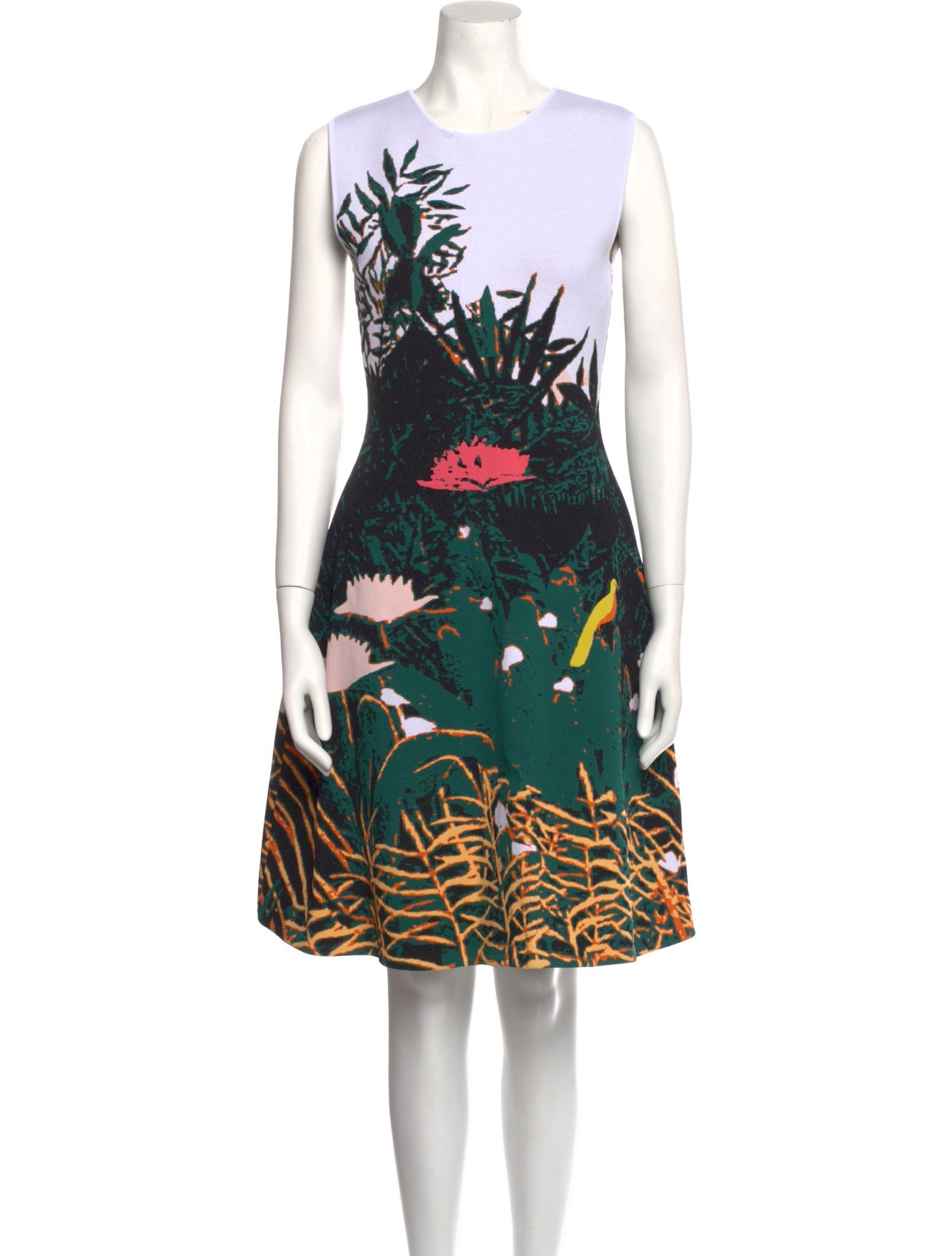 Oscar de la Renta Printed Knee-Length Dress