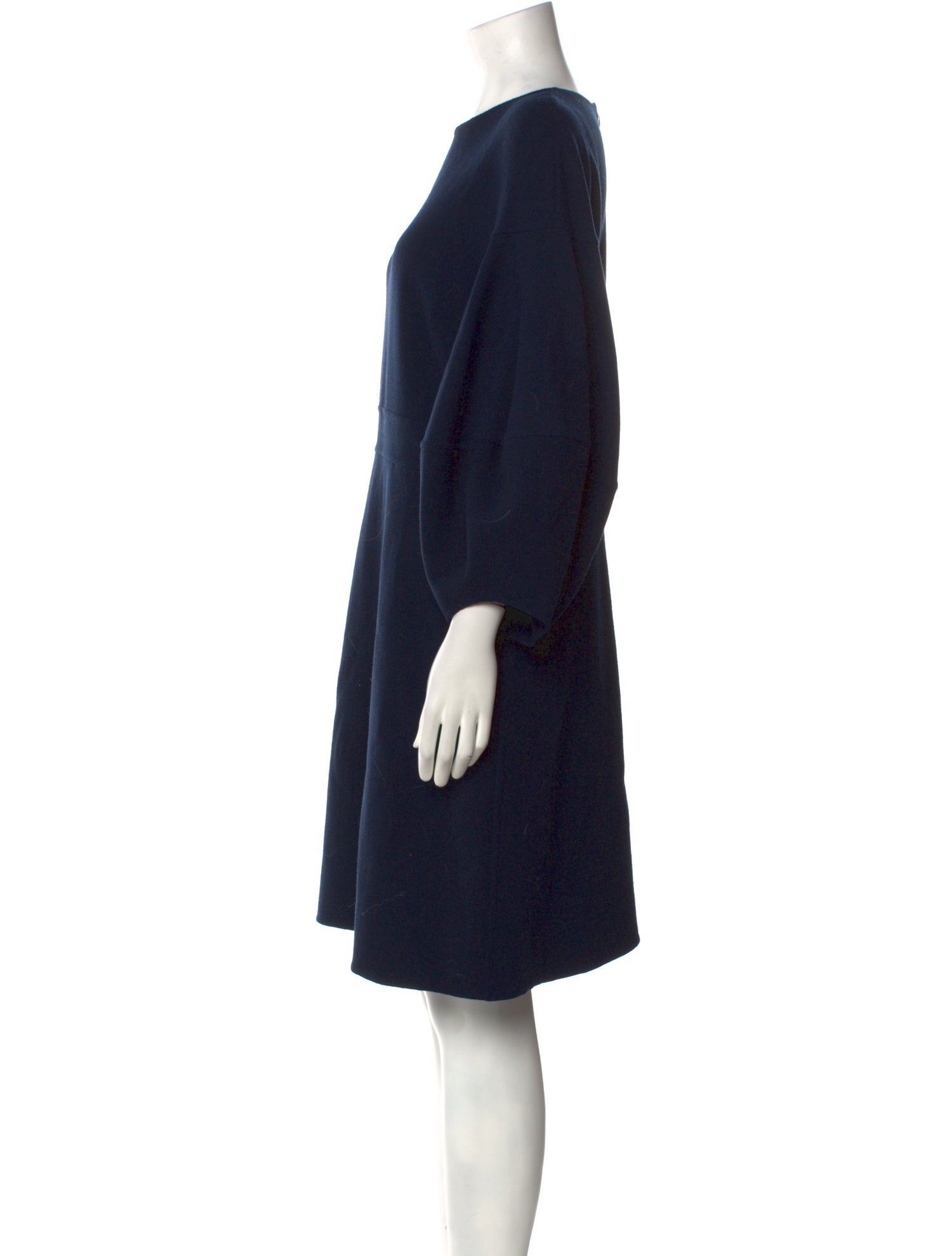 Oscar de la Renta Virgin Wool Knee-Length Dress