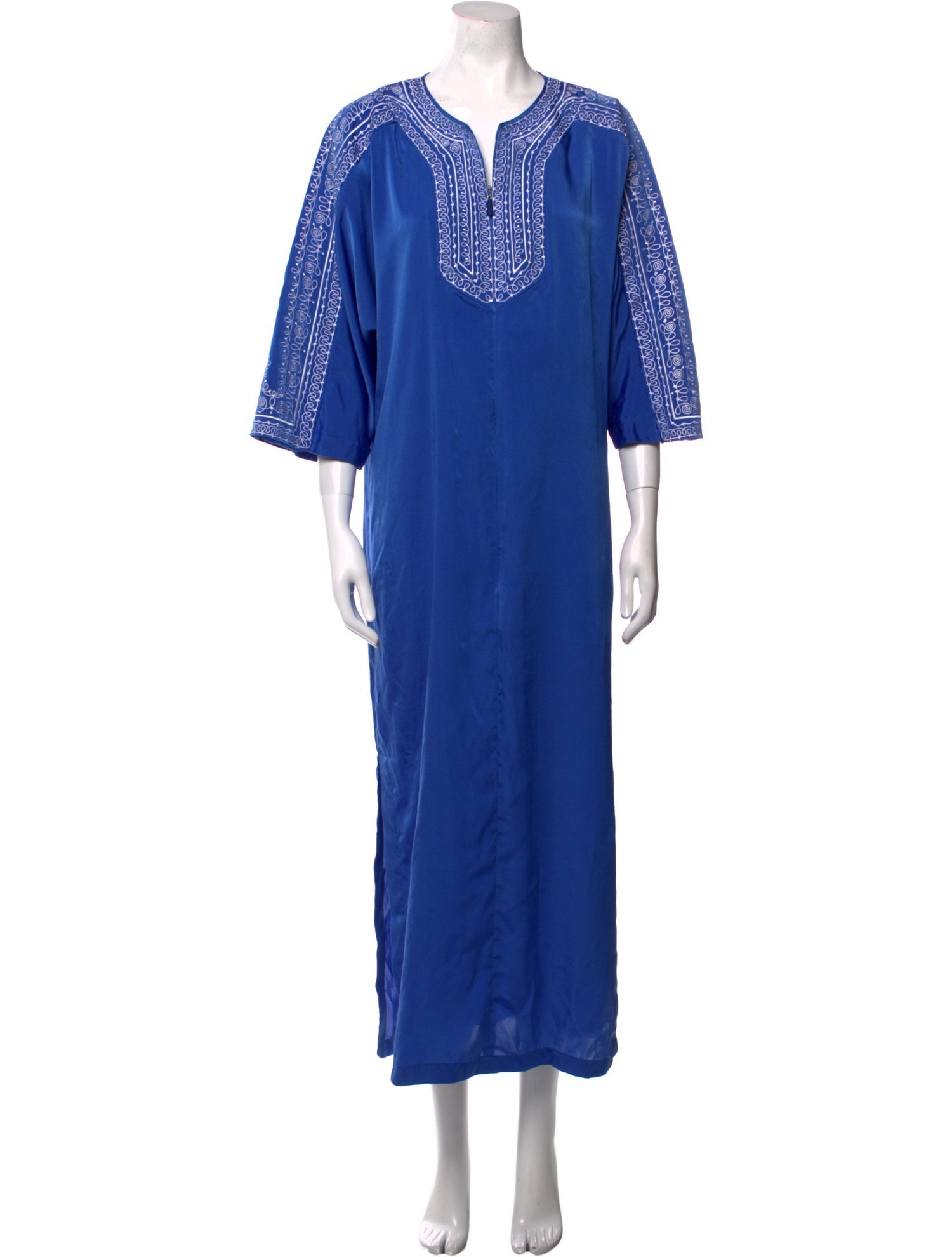 Oscar de la Renta V-Neck Long Dress