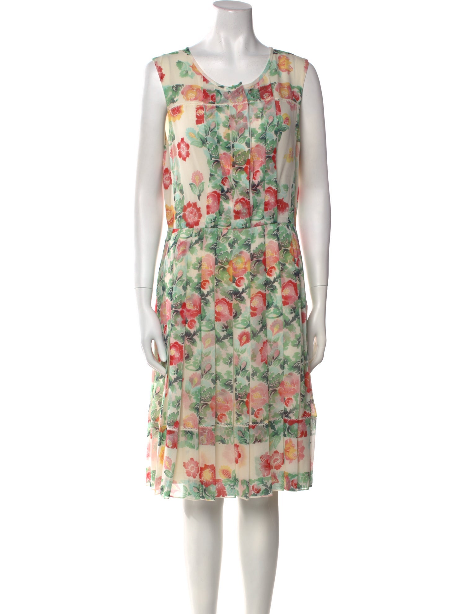 Oscar de la Renta Silk Midi Length Dress