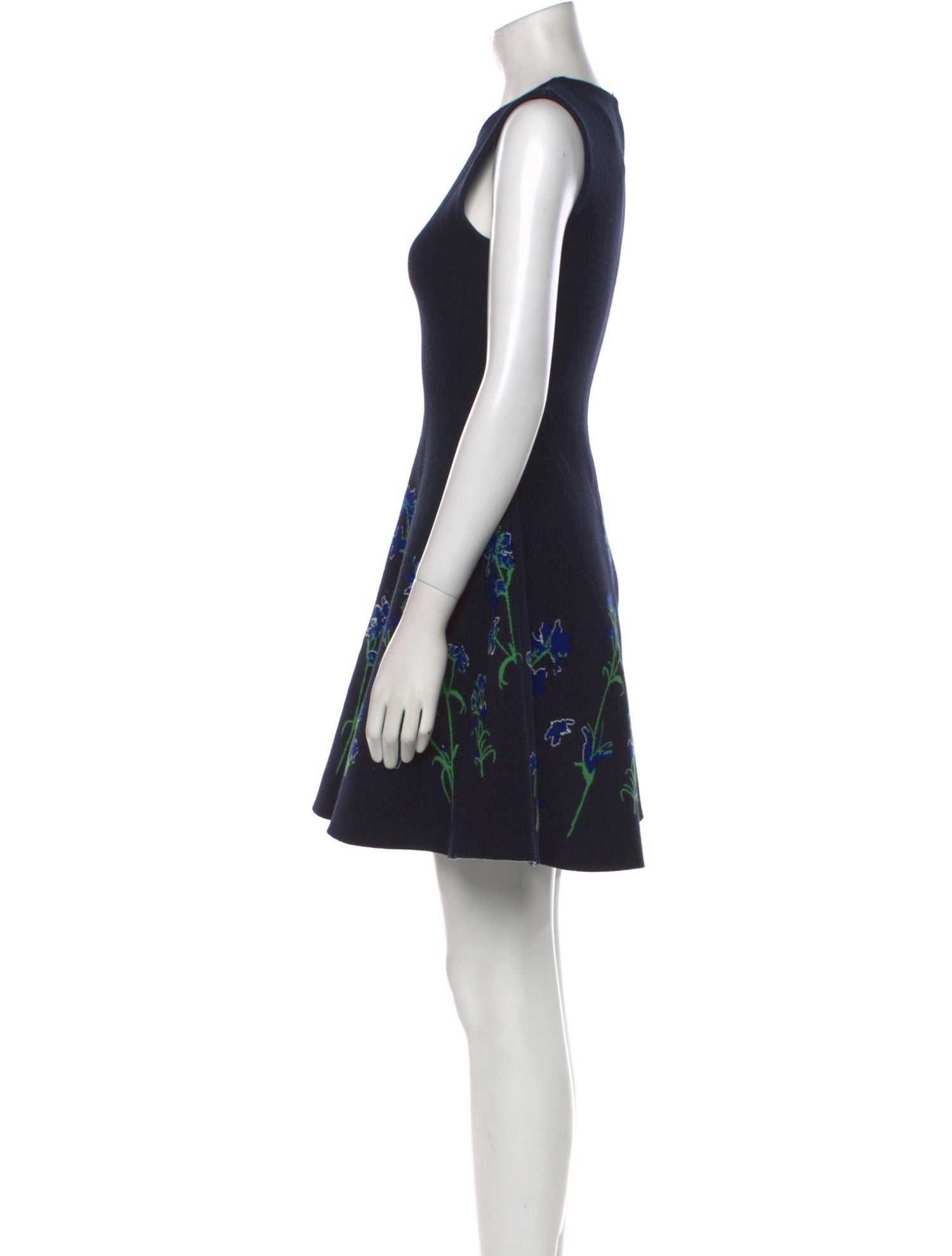 Oscar de la Renta Graphic Print Mini Dress