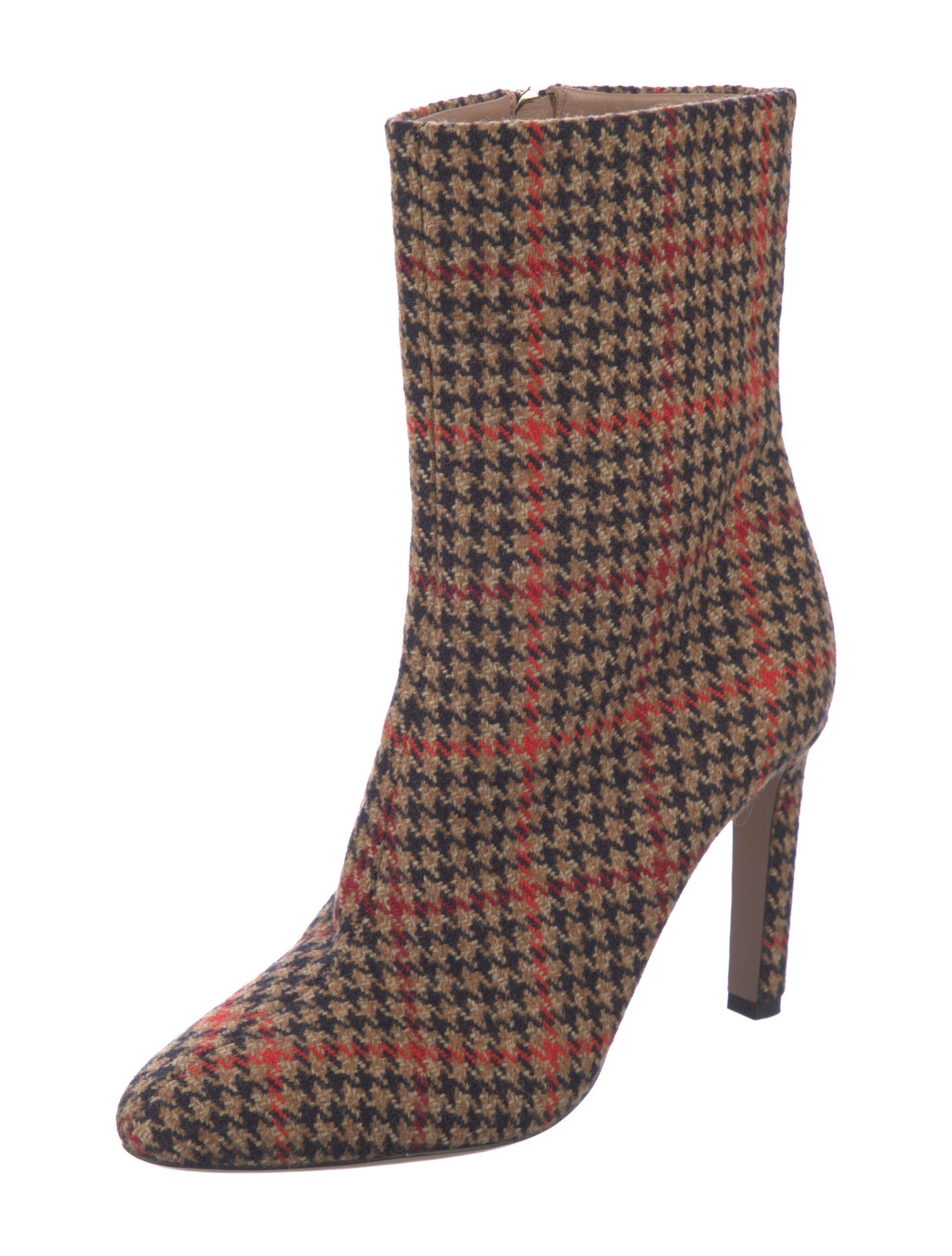 Oscar de la Renta Tweed Printed Sock Boots