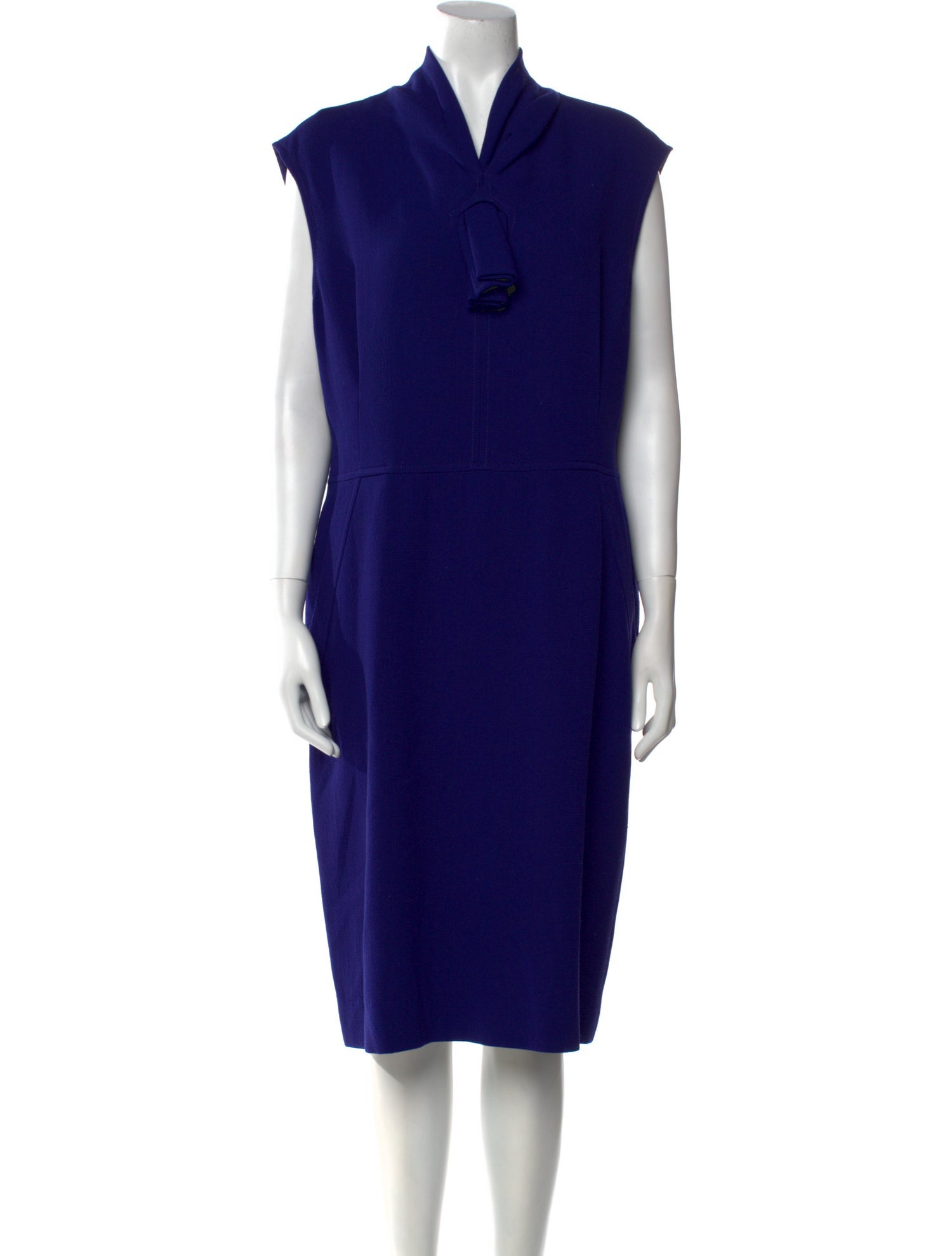 Oscar de la Renta Wool Midi Length Dress