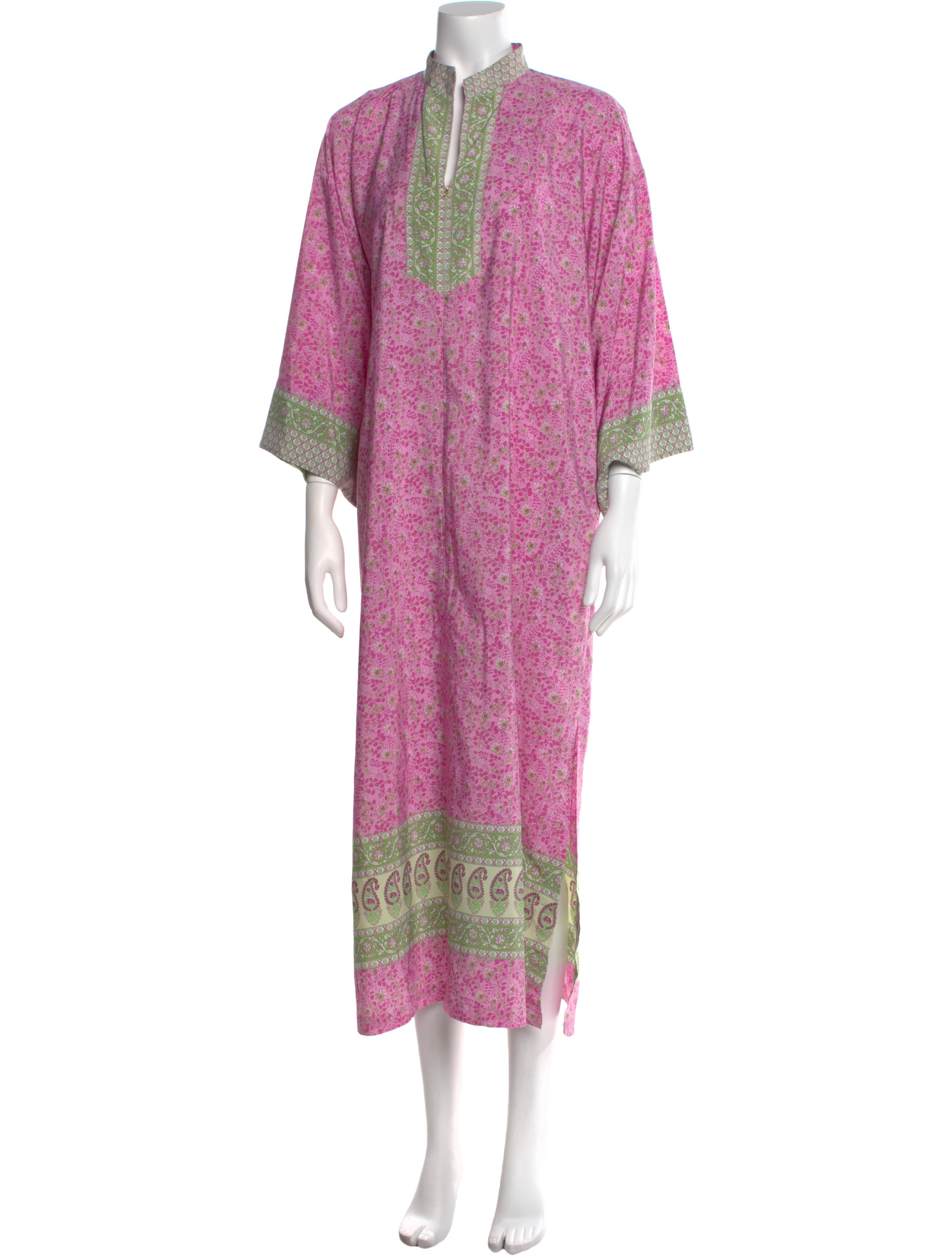 Oscar de la Renta Paisley Print Long Dress