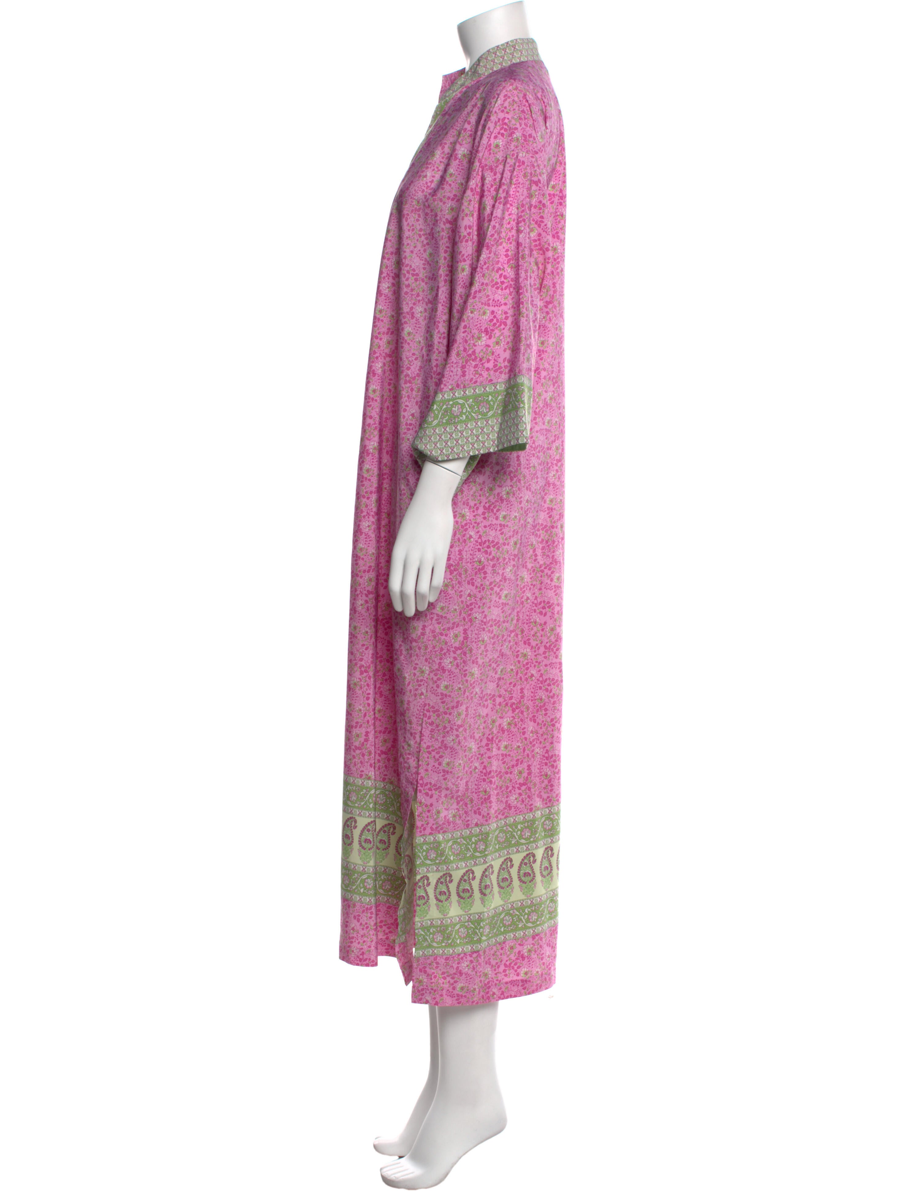 Oscar de la Renta Paisley Print Long Dress