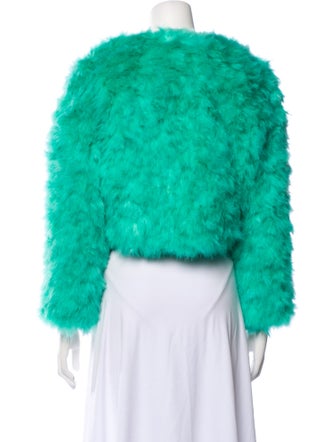 Oscar de la Renta Printed Faux Fur Jacket