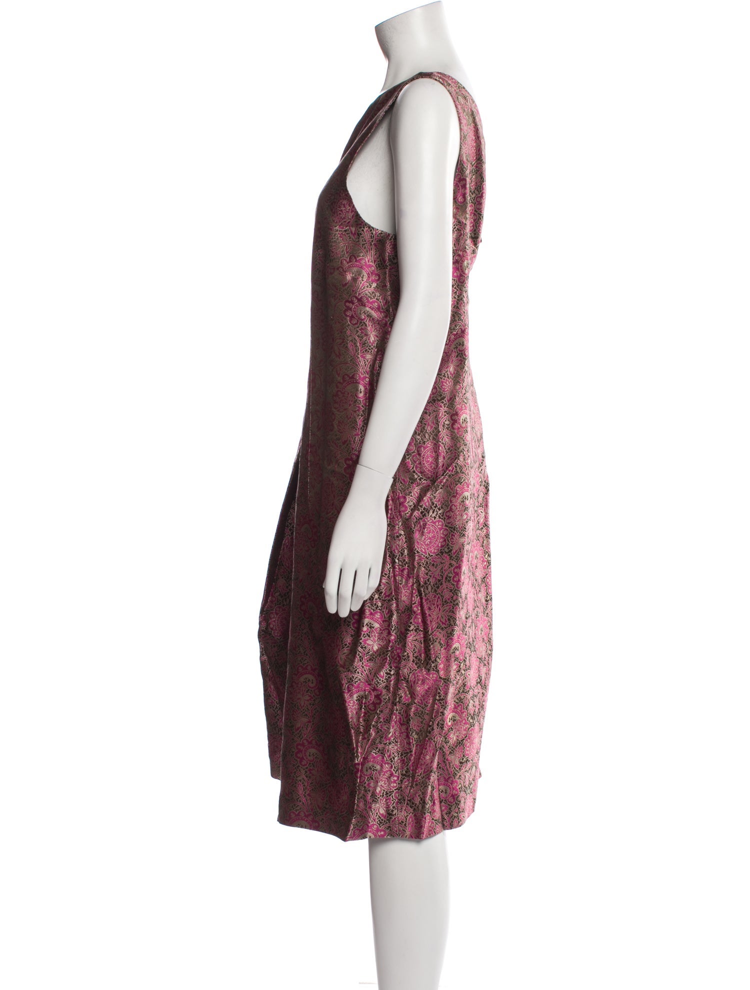 Oscar by Oscar de la Renta Printed Midi Length Dress