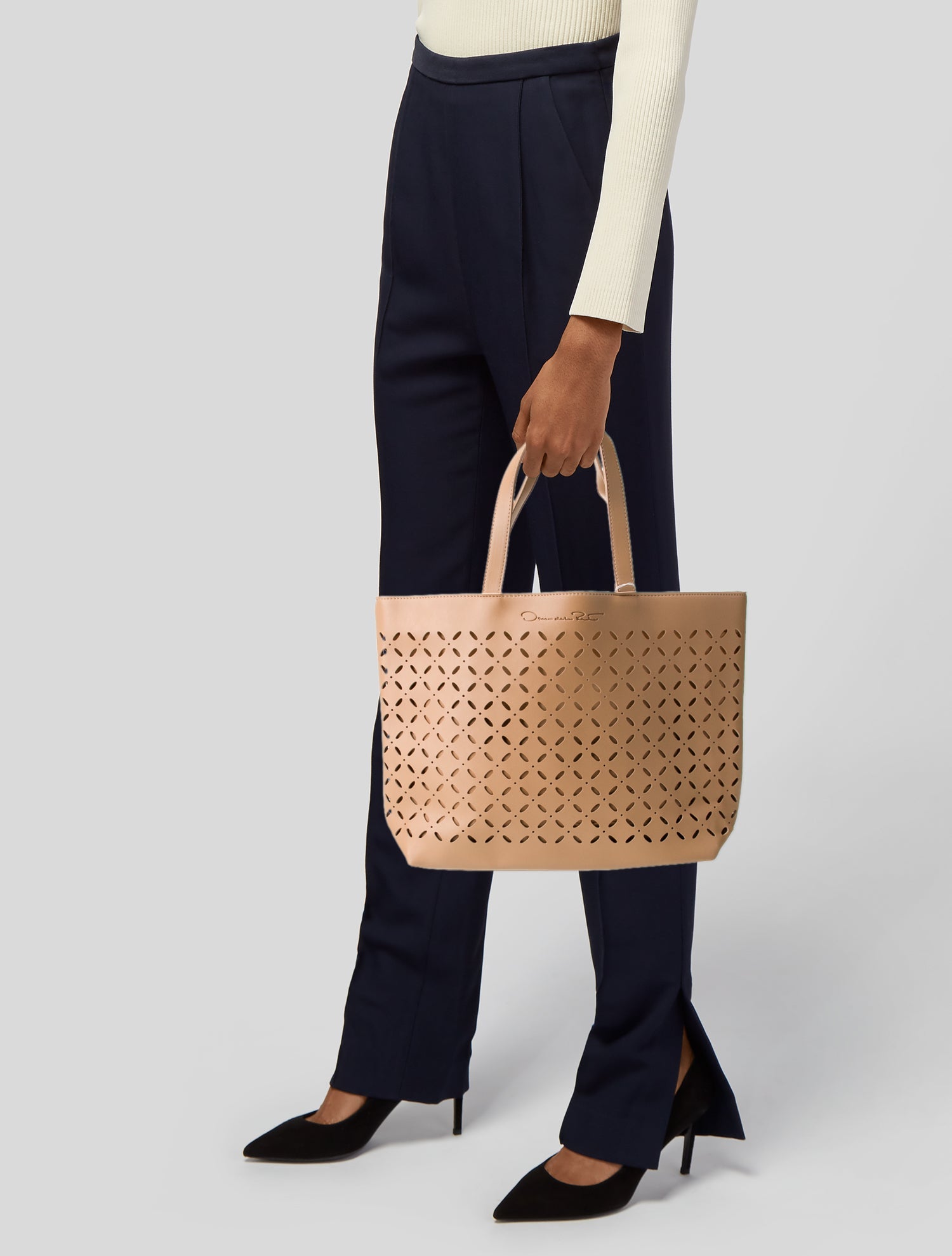 Oscar de la Renta Leather Tote