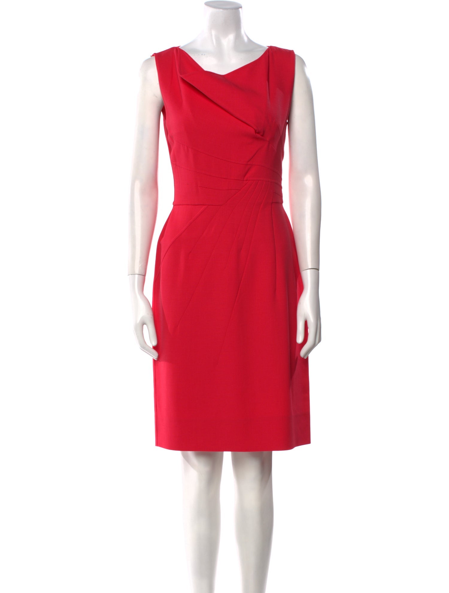 Oscar de la Renta Virgin Wool Knee-Length Dress