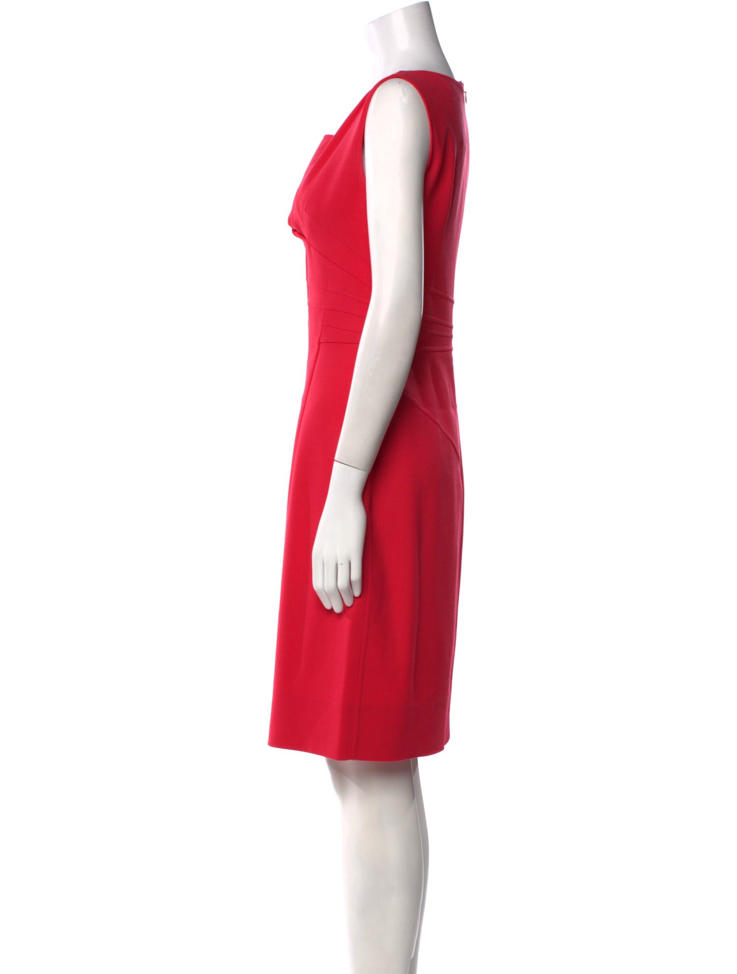 Oscar de la Renta Virgin Wool Knee-Length Dress