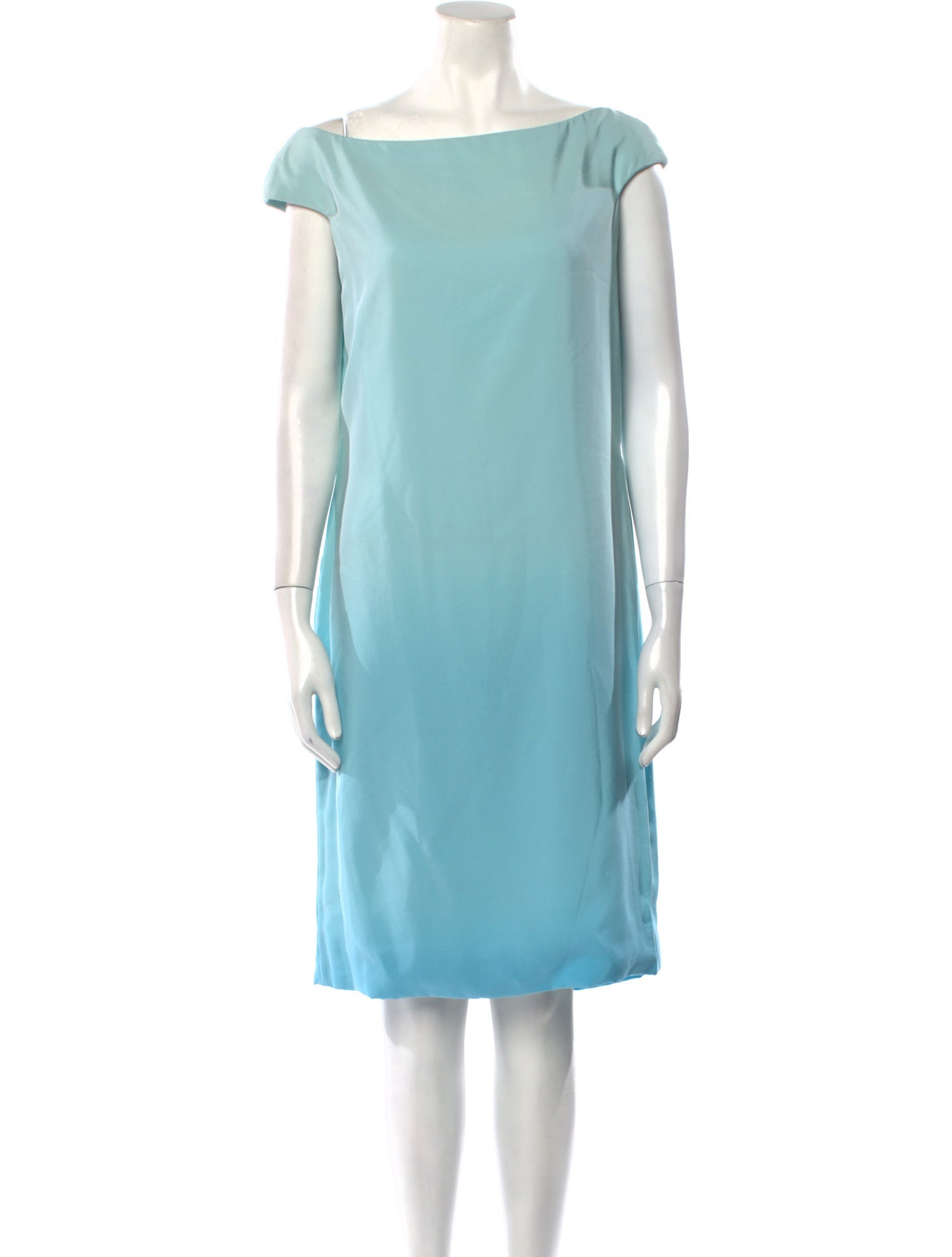 Oscar de la Renta Bateau Neckline Knee-Length Dress