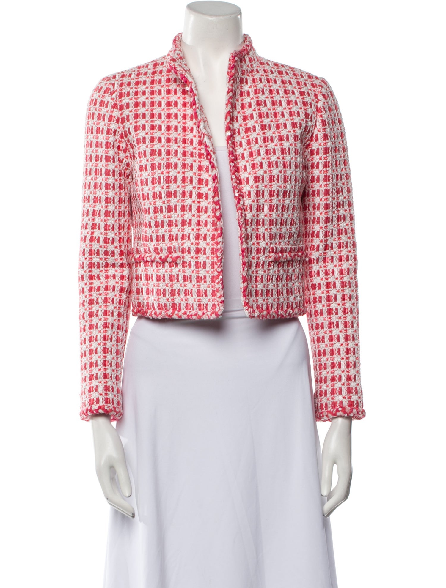 Oscar de la Renta Tweed Pattern Evening Jacket