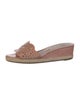 Oscar de la Renta Patent Leather Lasercut Accents Espadrilles