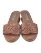 Oscar de la Renta Patent Leather Lasercut Accents Espadrilles