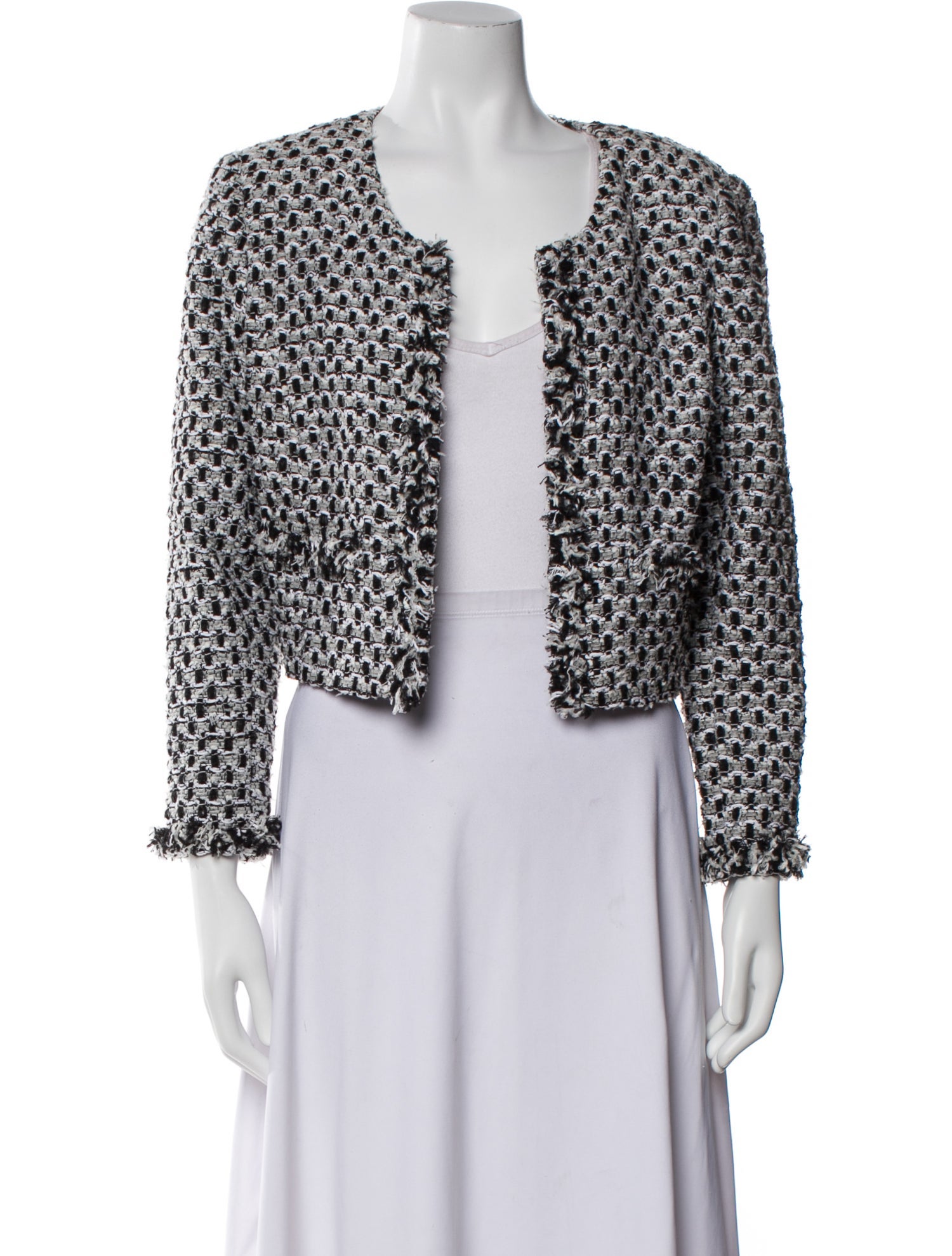 Oscar de la Renta Nylon Tweed Pattern Evening Jacket