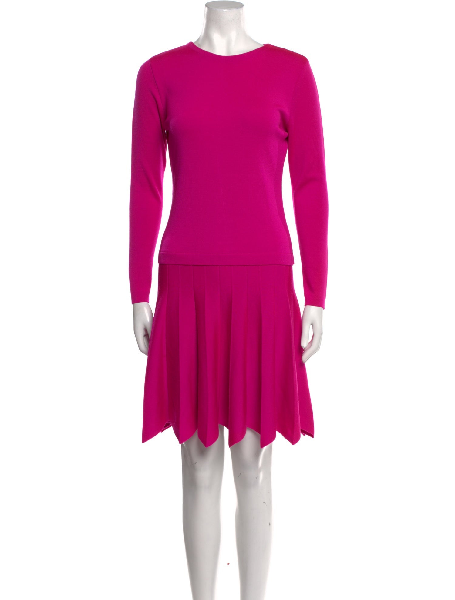 Oscar de la Renta Crew Neck Mini Dress