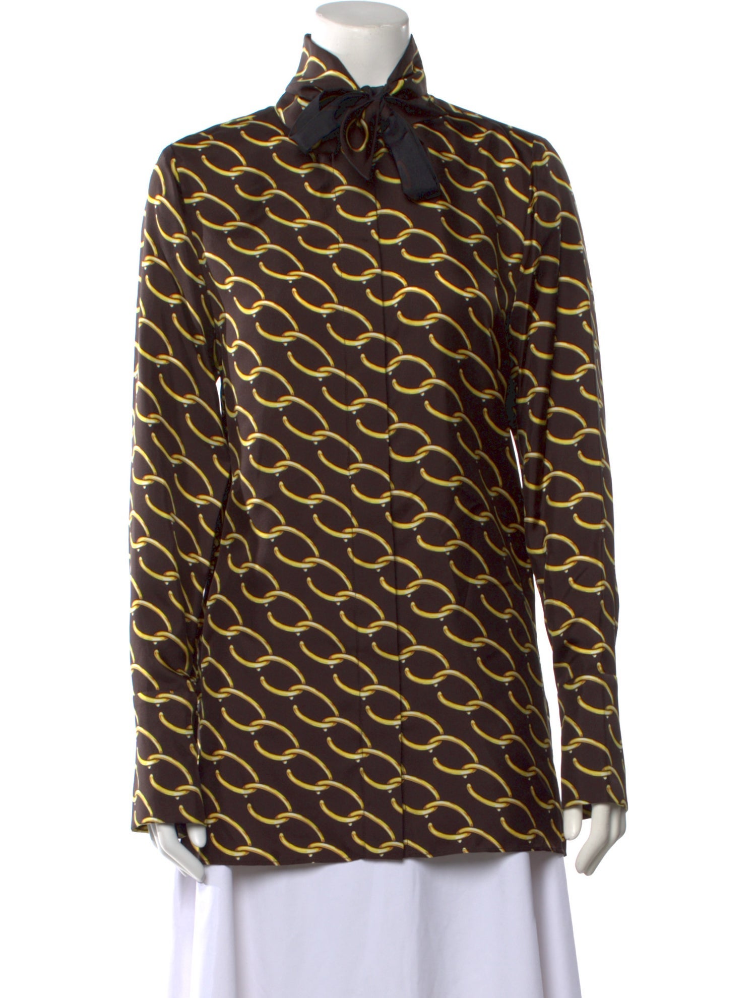 Oscar de la Renta Silk Printed Blouse w/ Tags