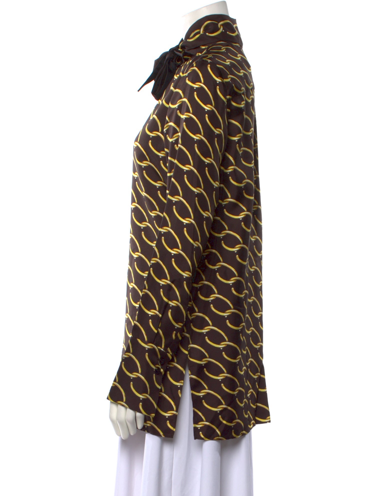 Oscar de la Renta Silk Printed Blouse w/ Tags