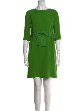 Oscar de la Renta Bateau Neckline Mini Dress