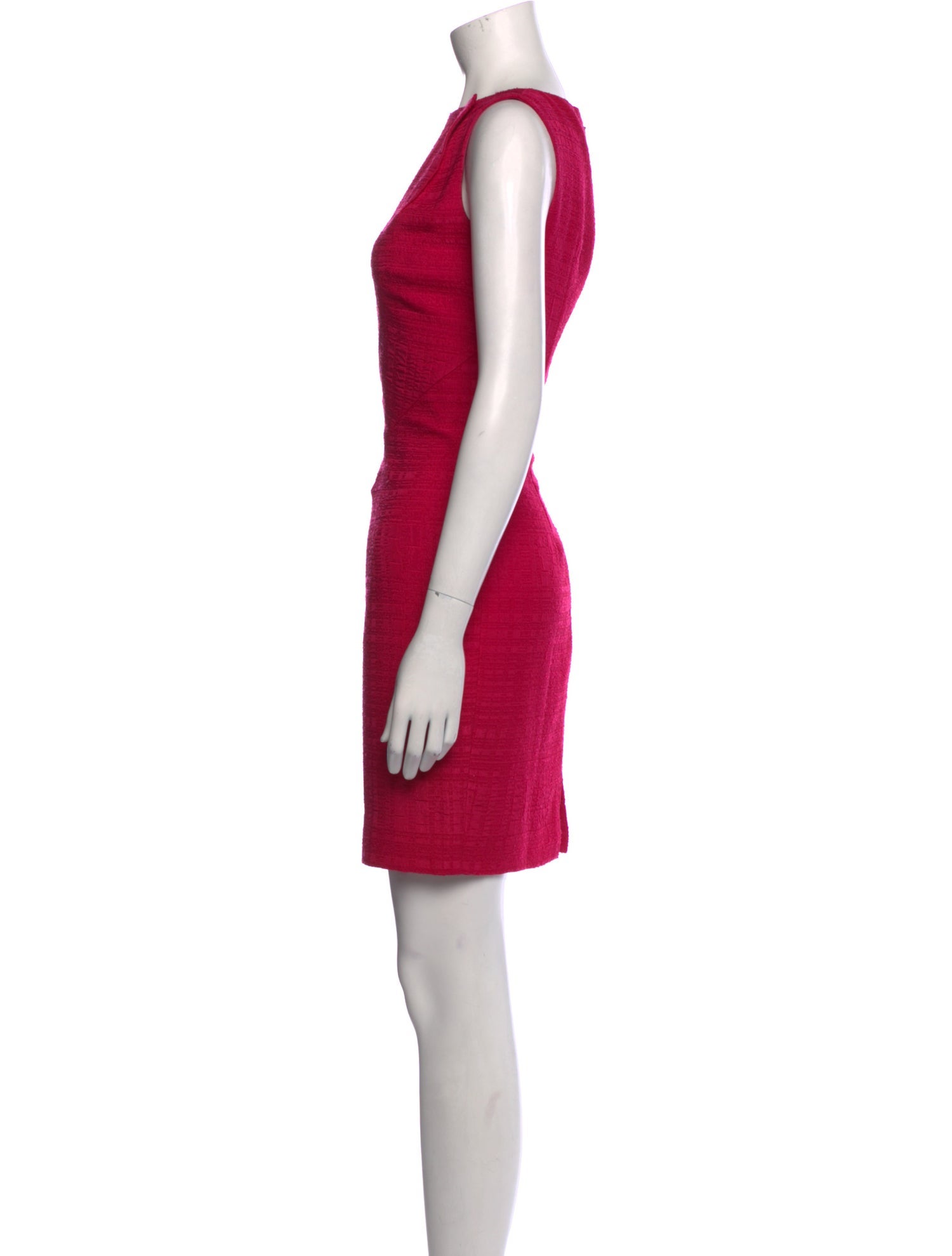 Oscar de la Renta Bateau Neckline Mini Dress