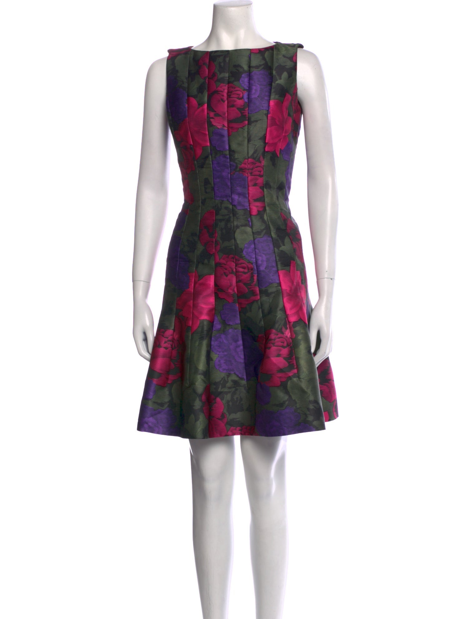 Oscar de la Renta Floral Print Mini Dress