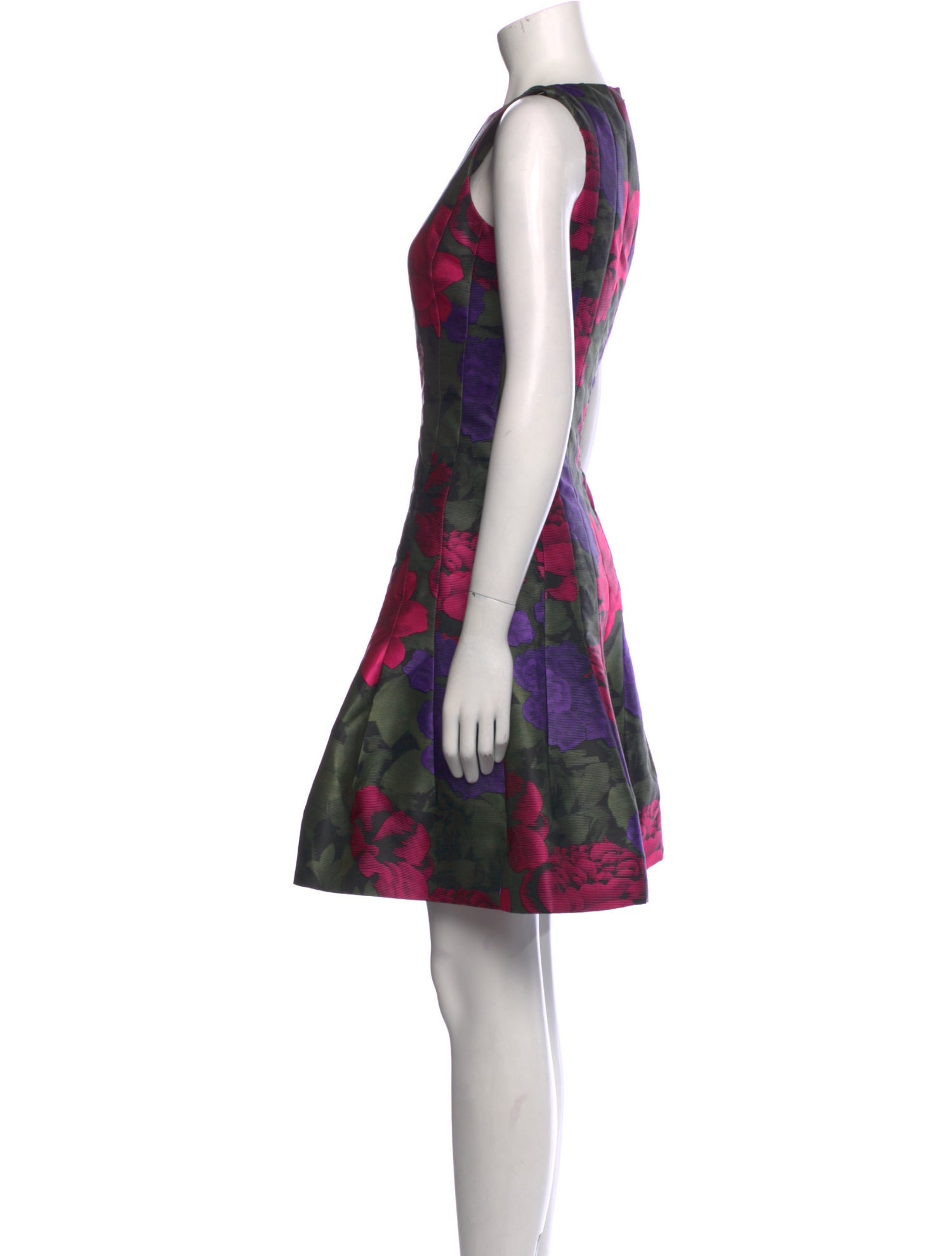 Oscar de la Renta Floral Print Mini Dress