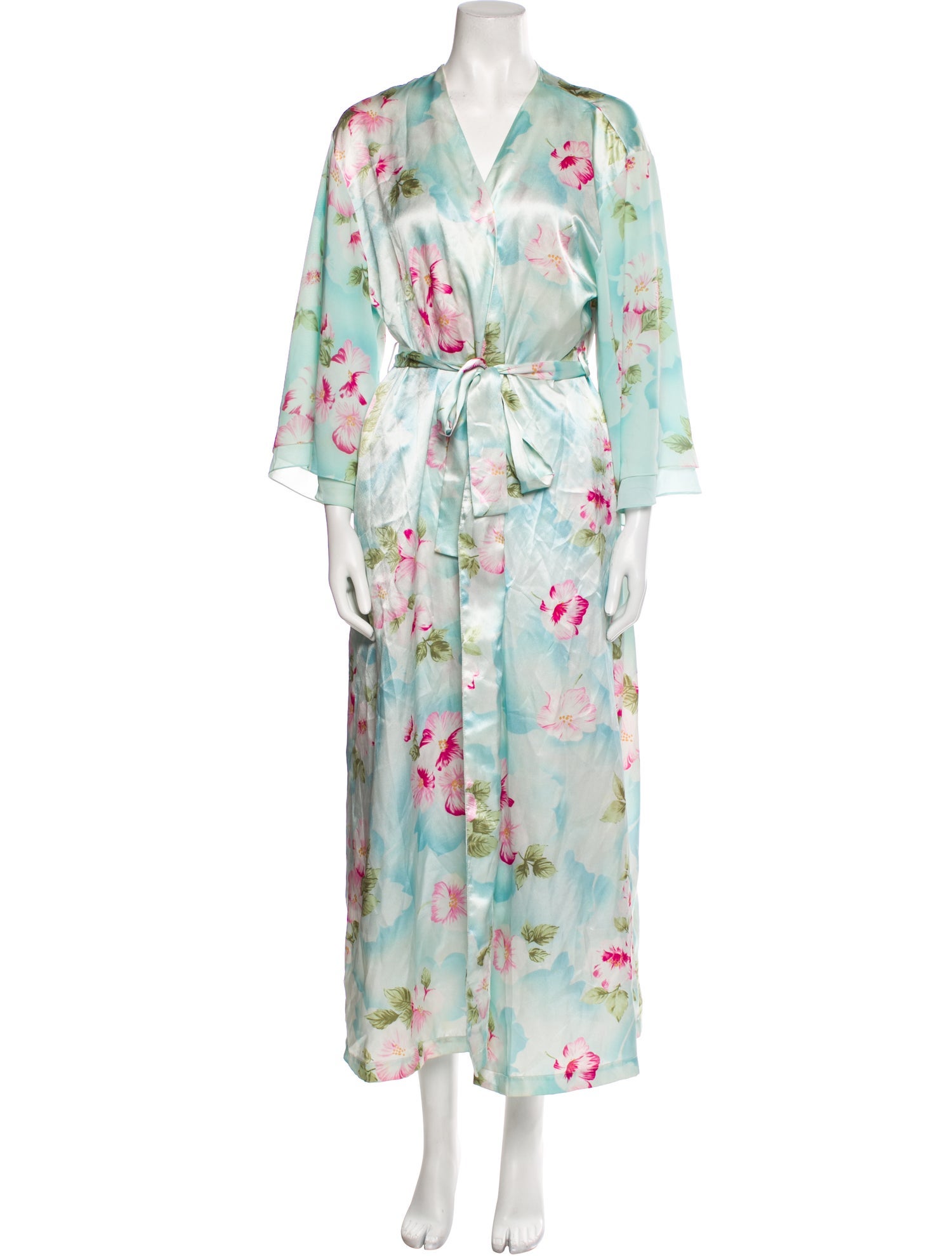 Oscar de la Renta Satin Printed Robe