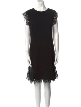 Oscar de la Renta Virgin Wool Knee-Length Dress