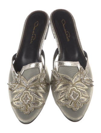 Oscar de la Renta Mesh Mules
