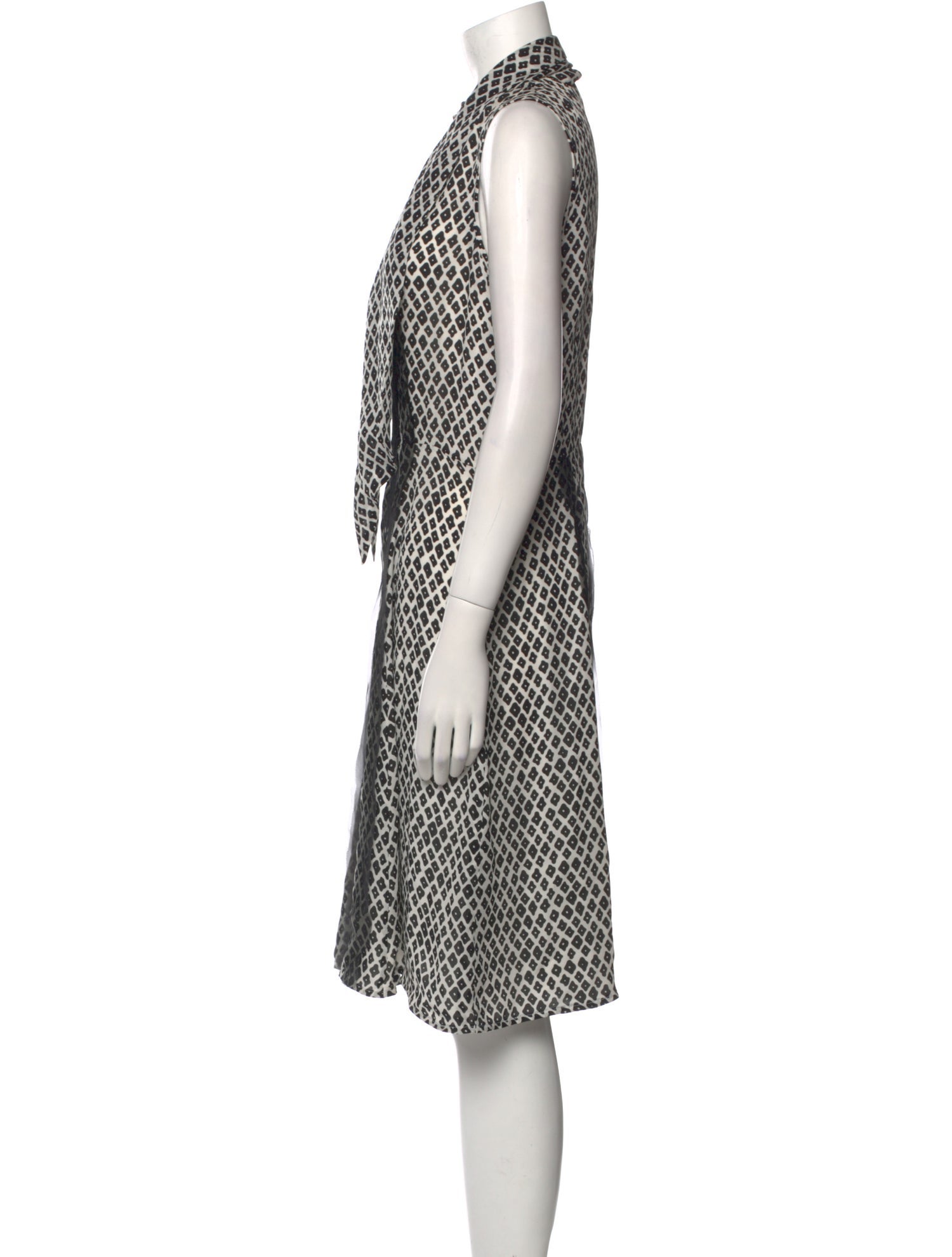 Oscar de la Renta Silk Knee-Length Dress