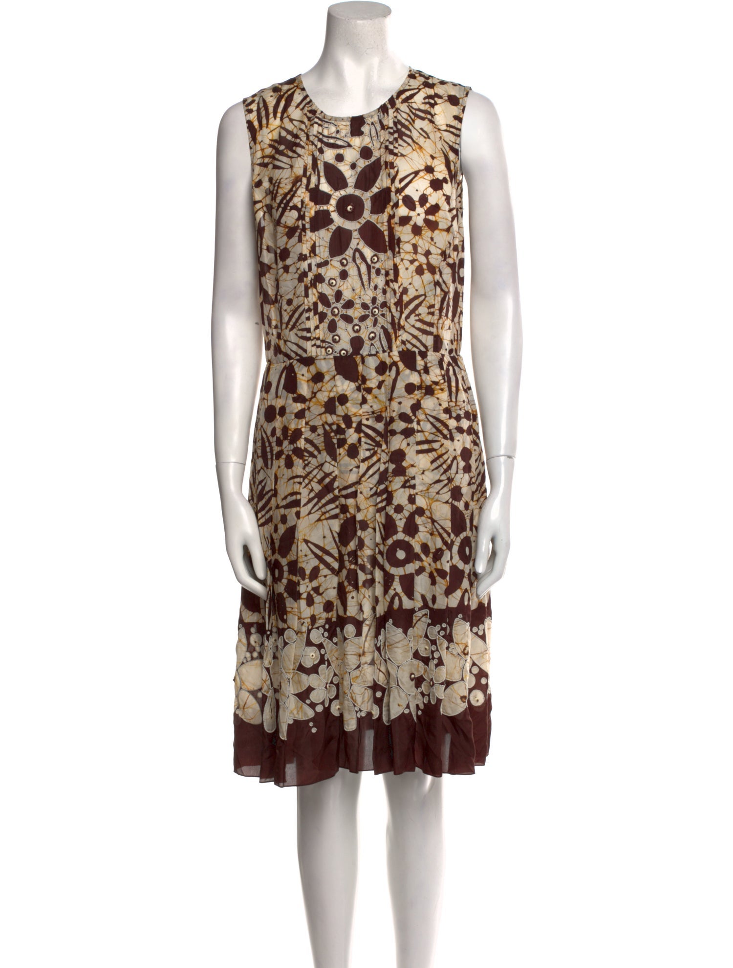 Oscar de la Renta Silk Knee-Length Dress