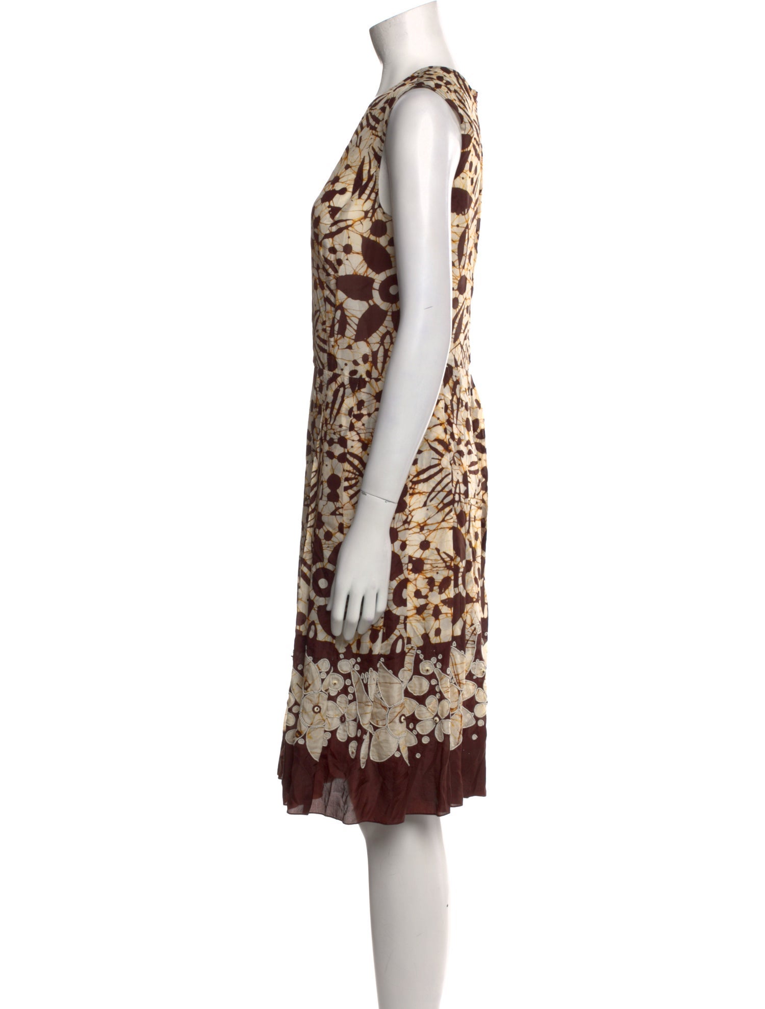 Oscar de la Renta Silk Knee-Length Dress