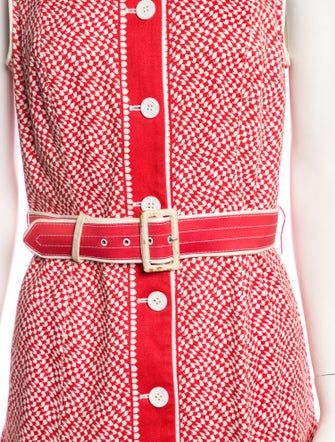 Oscar de la Renta Printed Midi Length Dress